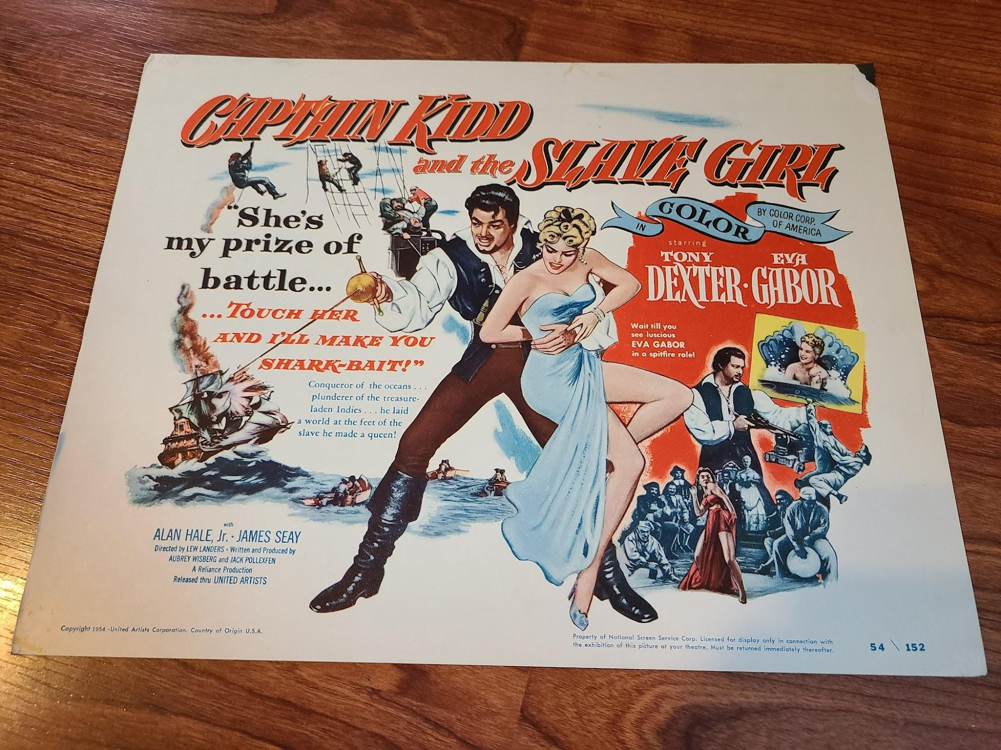 Captain Kidd & the Slave Girl 1954 Title Cards
