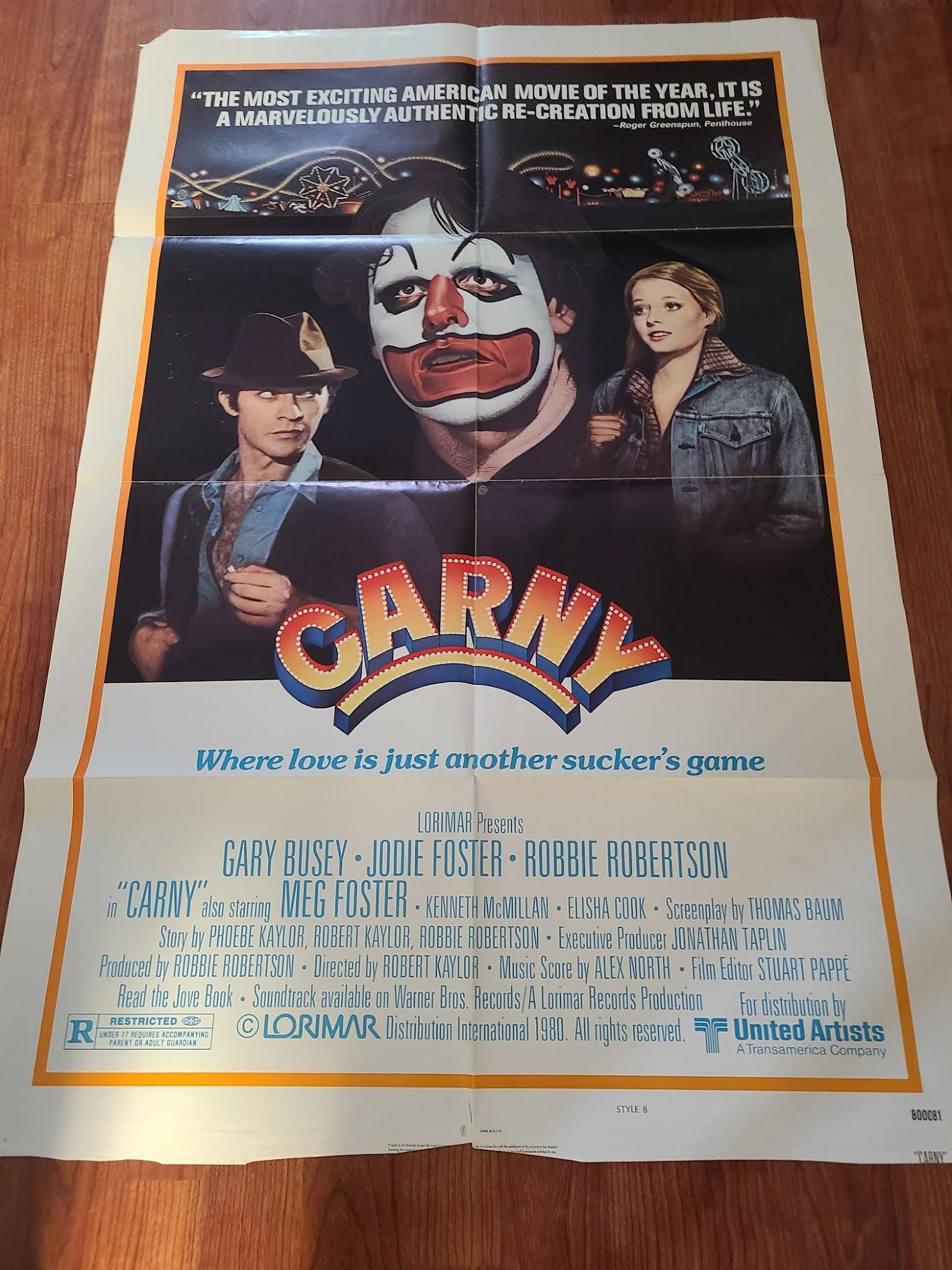 Carny 1980 1 Sheets/US
