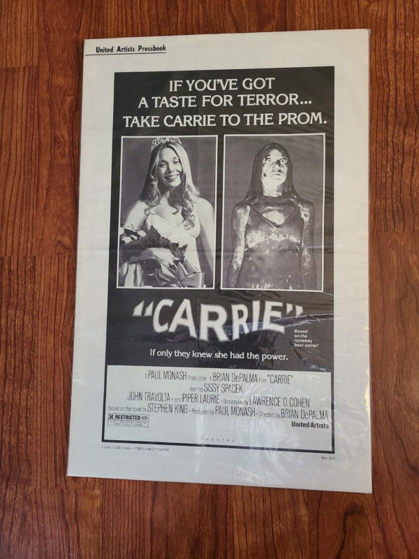 Carrie 1976 Press Books