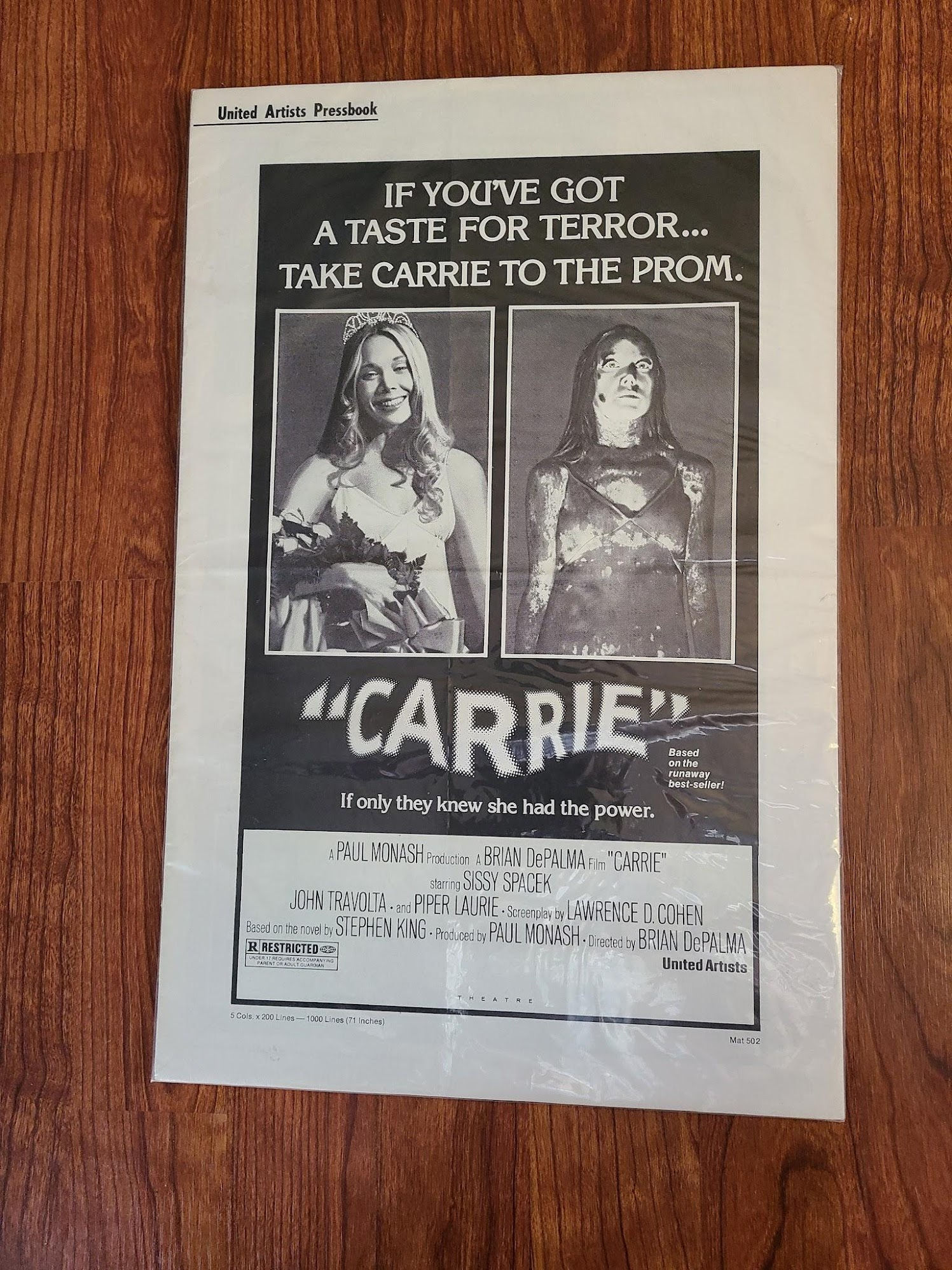 Carrie 1976 Press Books