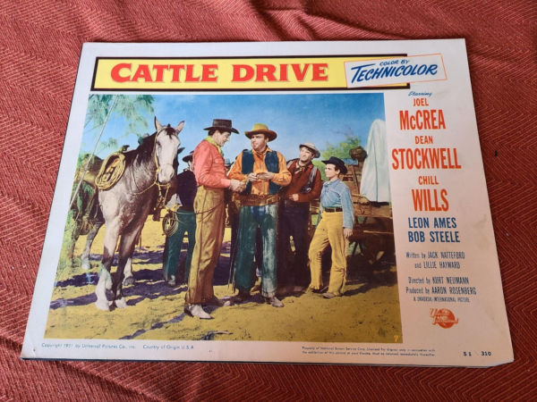 Cattle Drive 1951 Western Lobby Cards