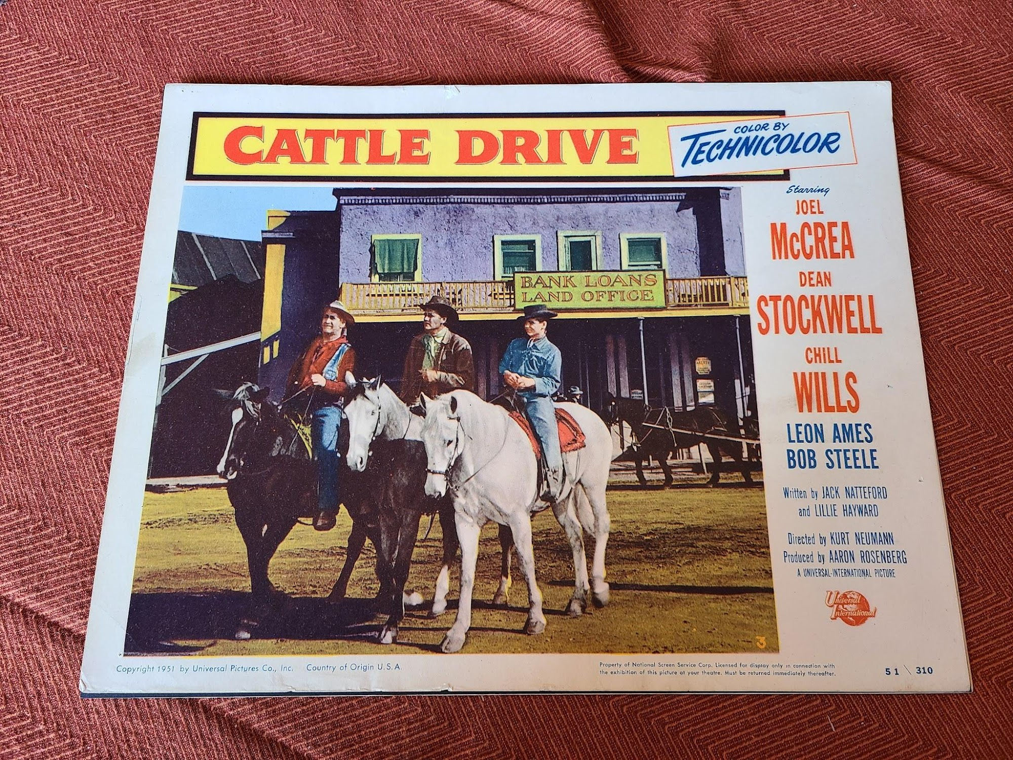 Cattle Drive 1951 Western Lobby Cards