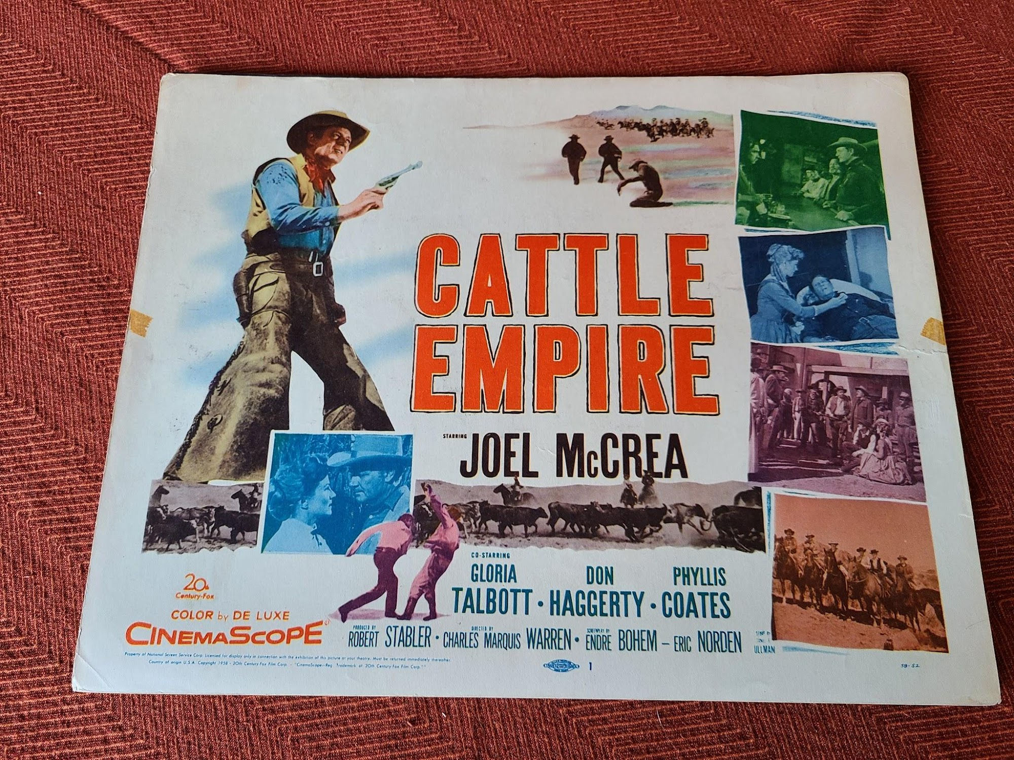 Cattle Empire 1958 Western Lobby Cards