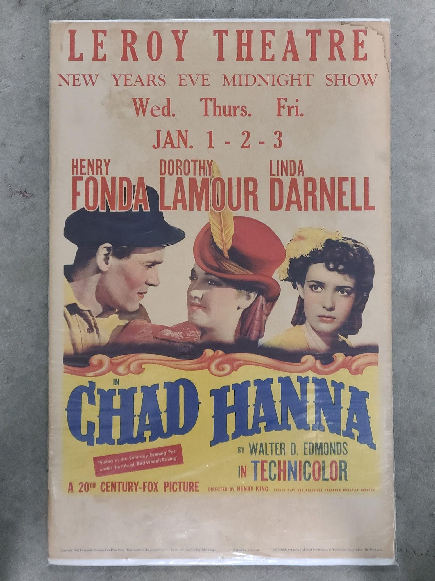 Chad Hanna 1940 Window Cards