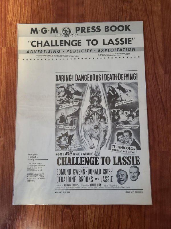 Challenge To Lassie 1949 Press Books