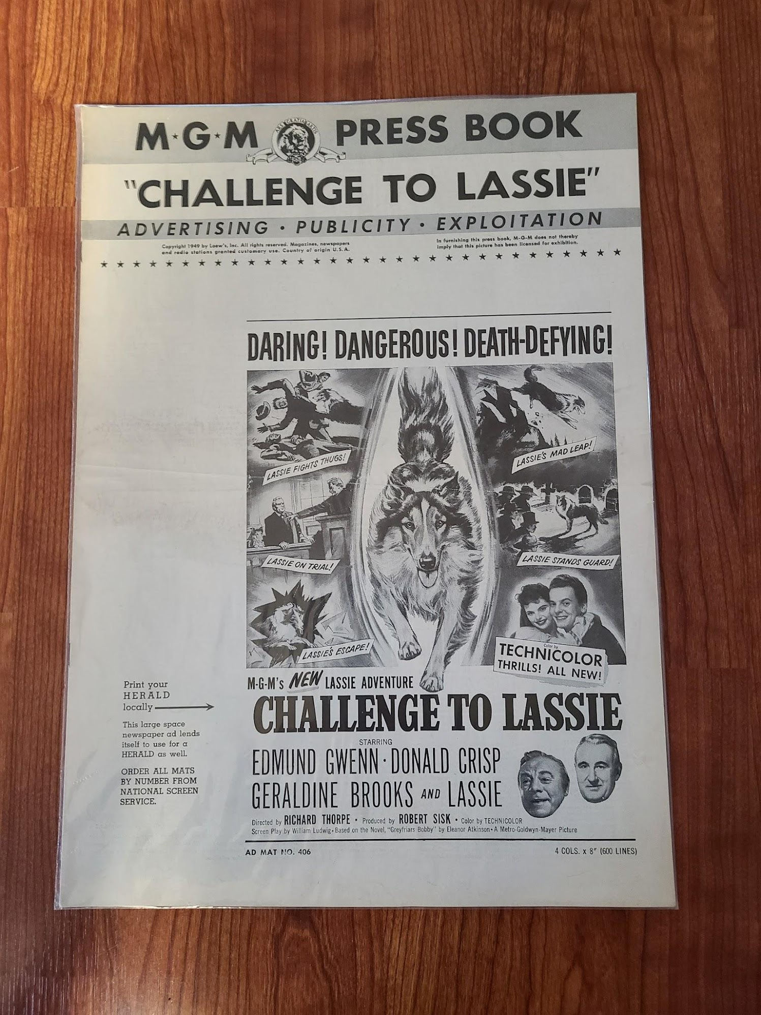 Challenge To Lassie 1949 Press Books