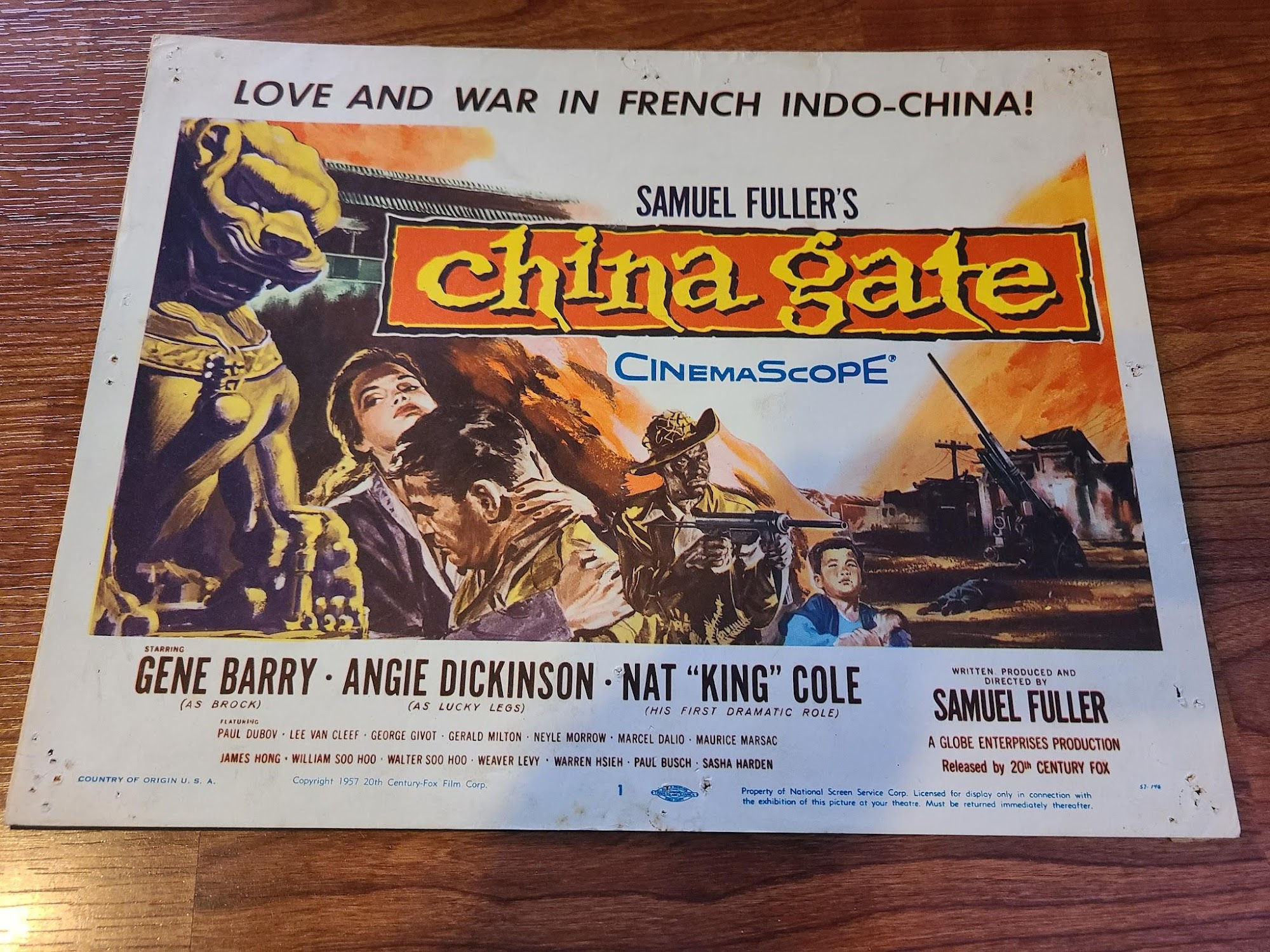 China Gate 1957 Military/Aviation Lobby Cards