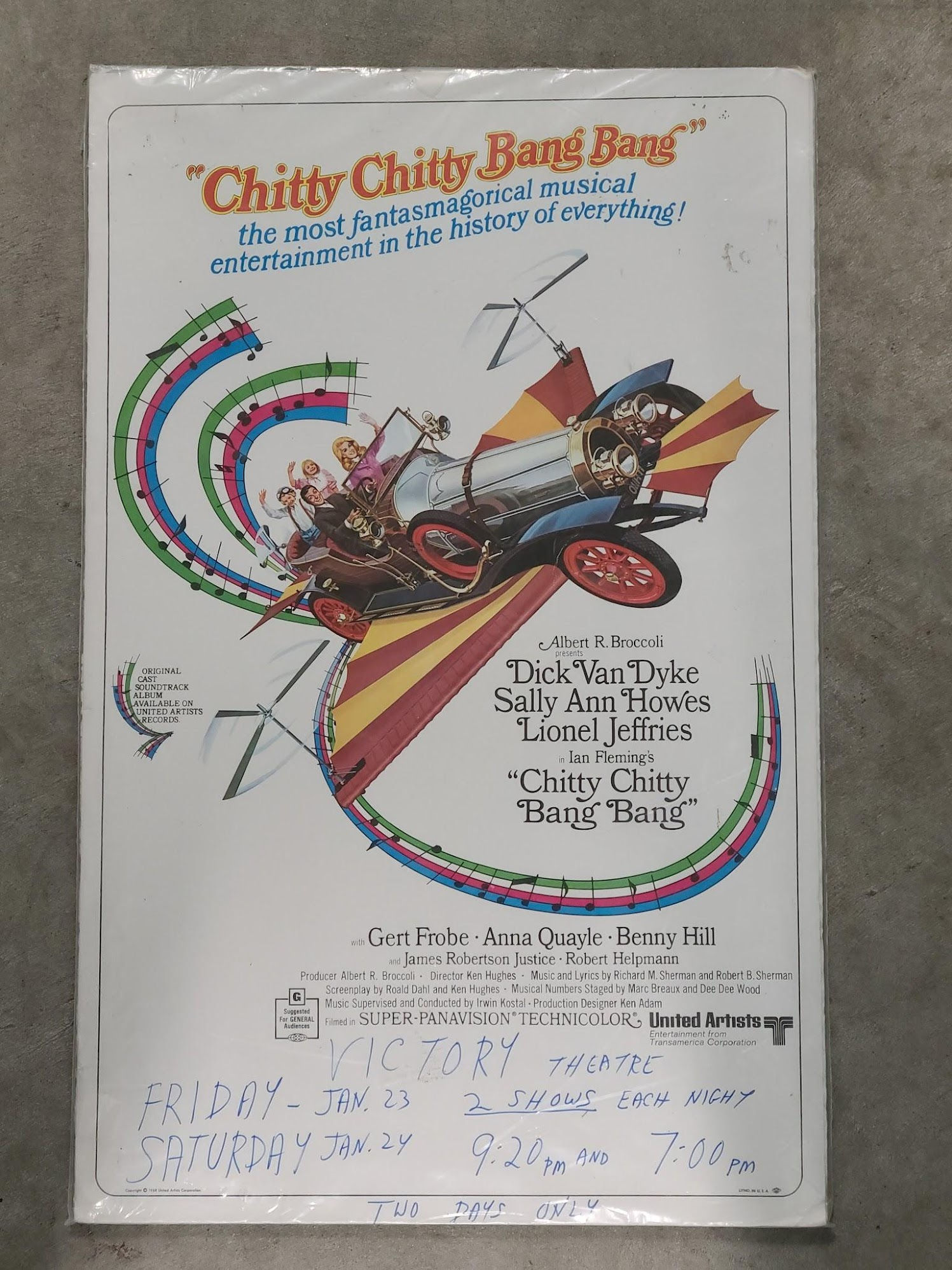 Chitty Chitty Bang Bang 1968 Window Cards