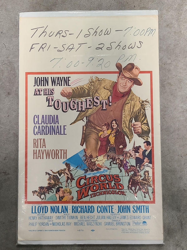 Circus World 1964 Window Cards