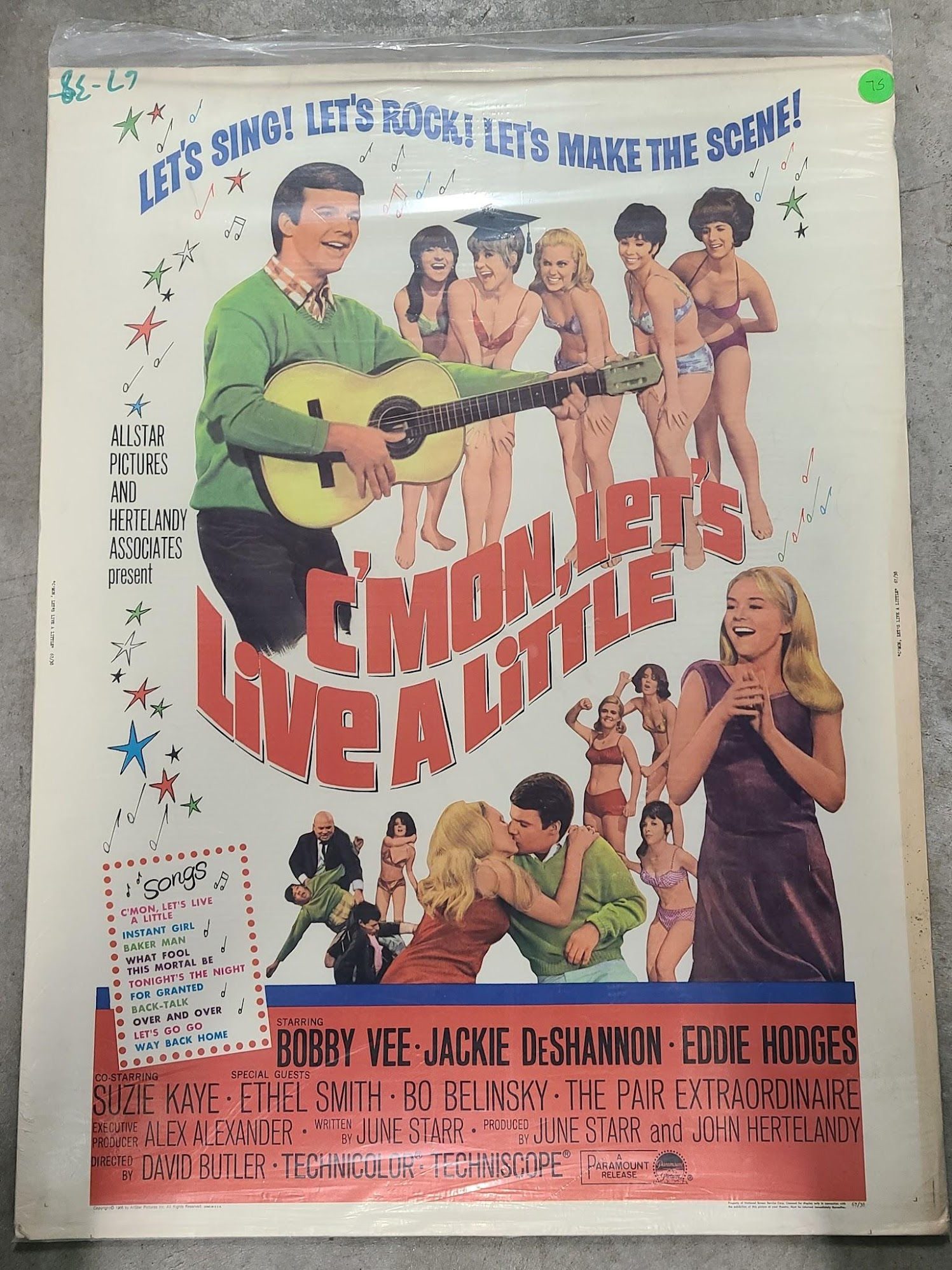 C'Mon Lets Live A Little 1967 UK/US 30x40