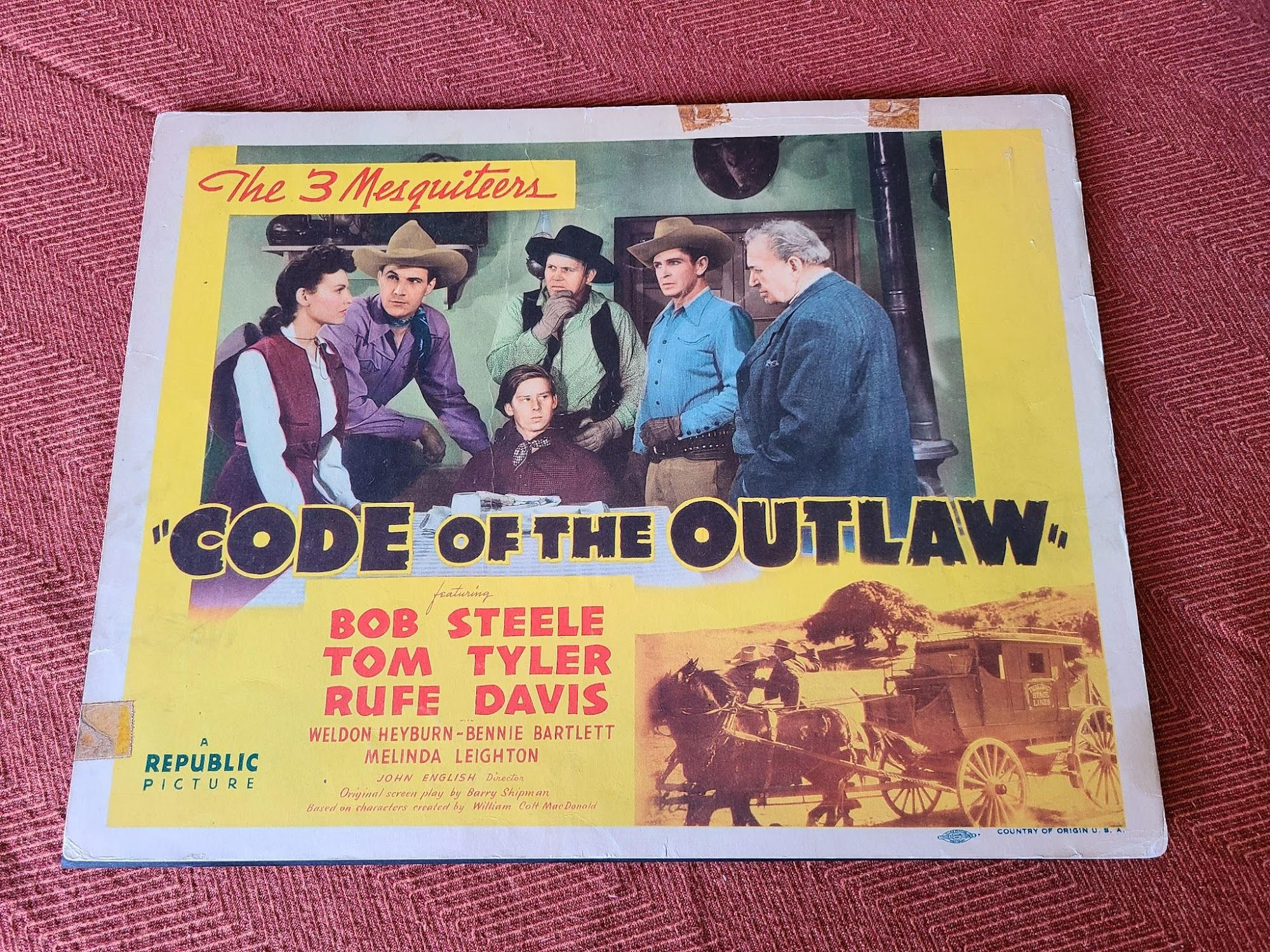 Code Of The Outlaw 1942 Western Lobby Cards