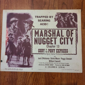 Code Of The Pony Express 1950 Serial Lobby Cards