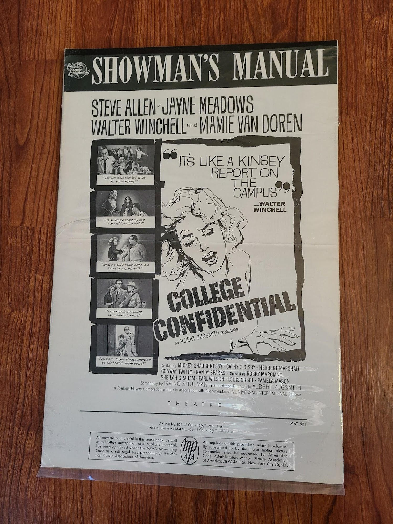 College Confidental 1960 Press Books