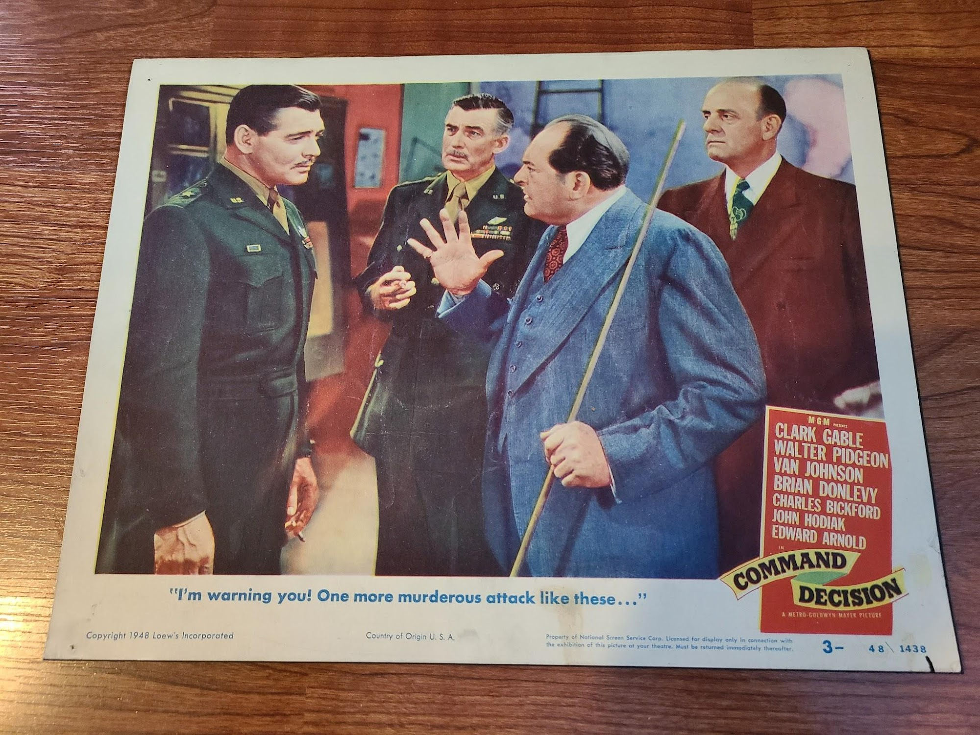 Command Decison 1948 Military/Aviation Lobby Cards