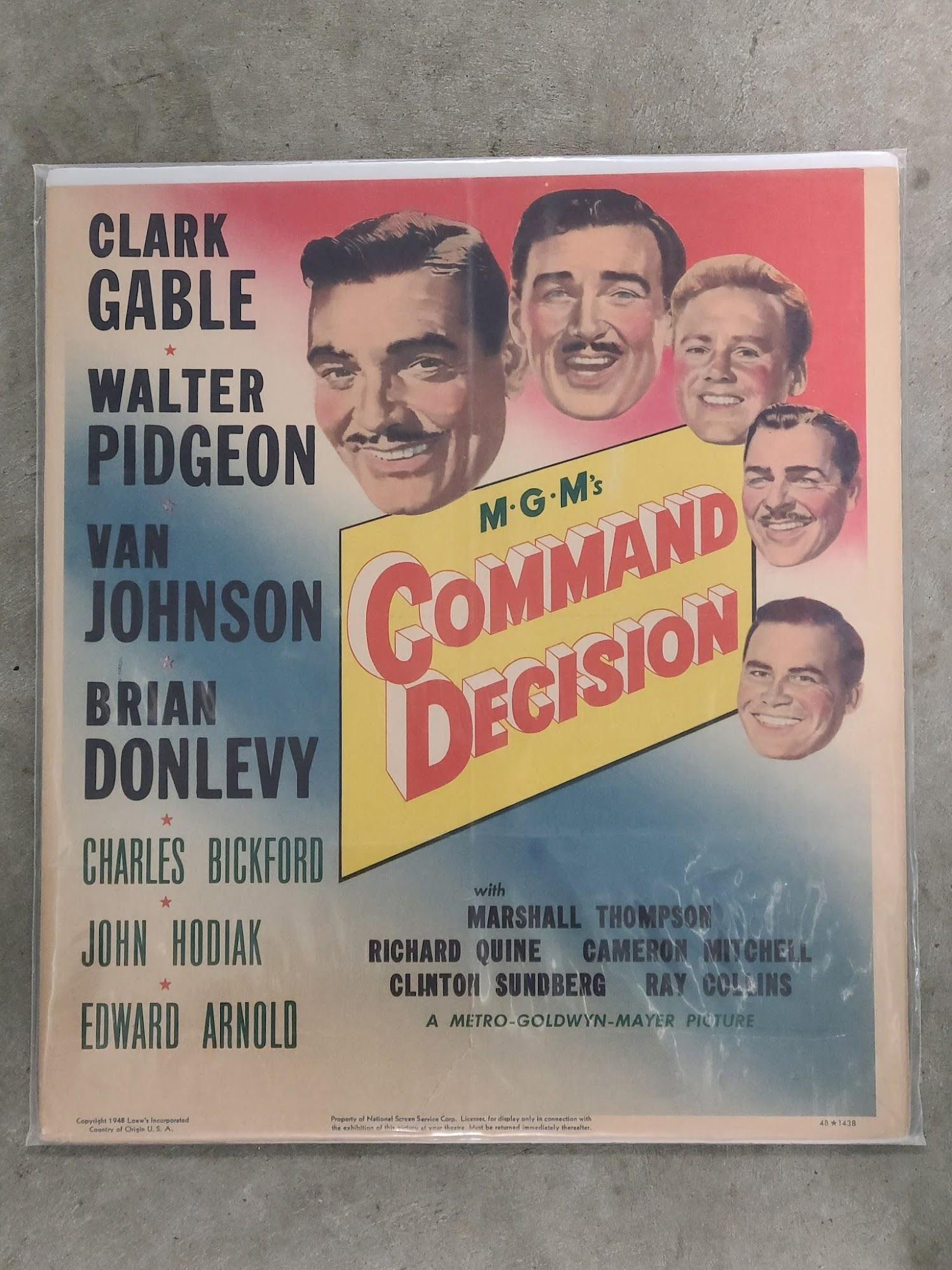 Command Decison 1949 Window Cards