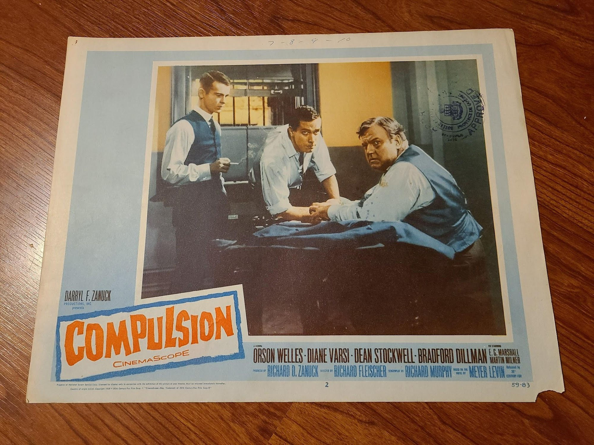 Compulsion 1959 General Lobby Cards
