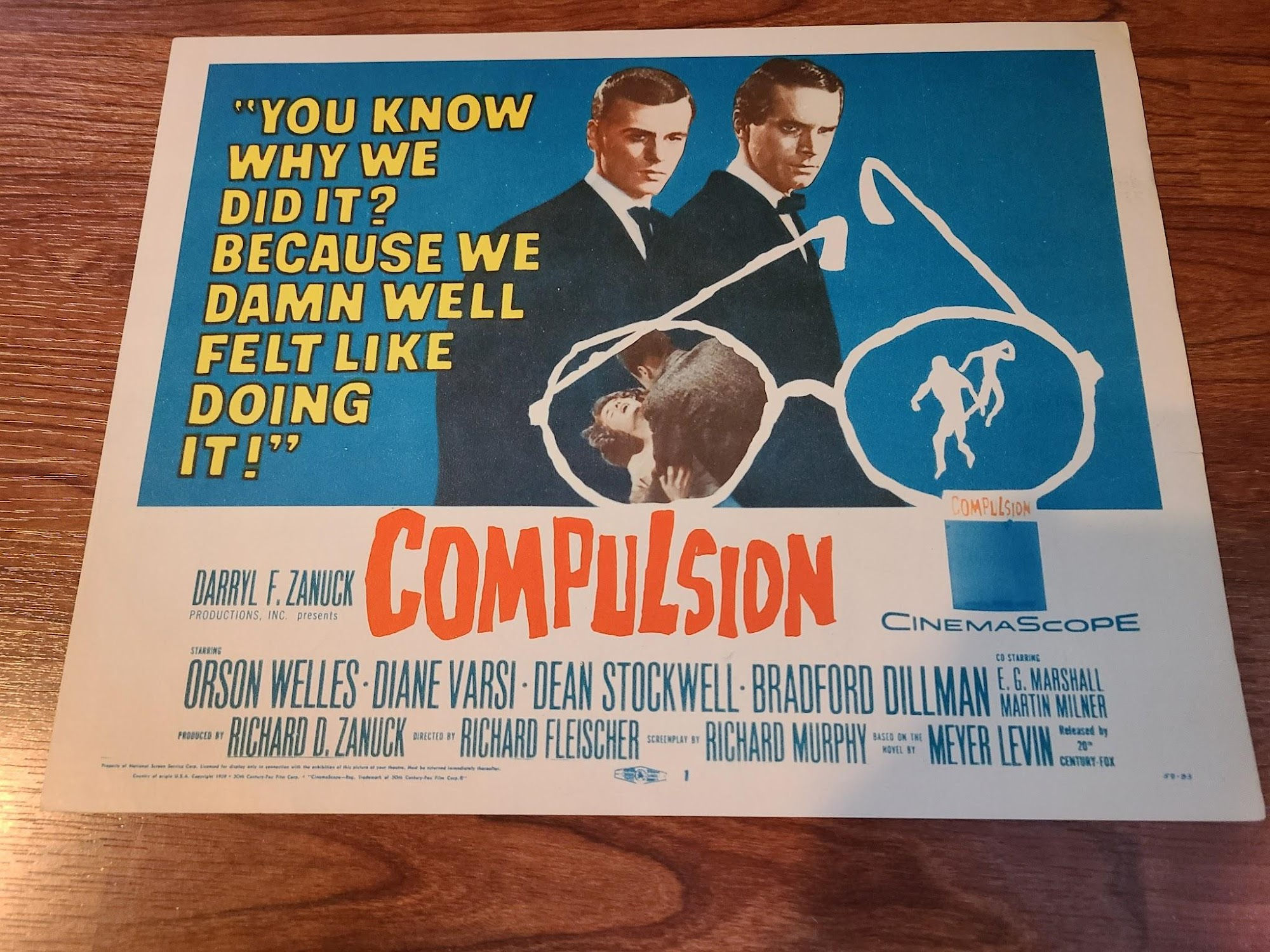 Compulsion 1959 Title Cards
