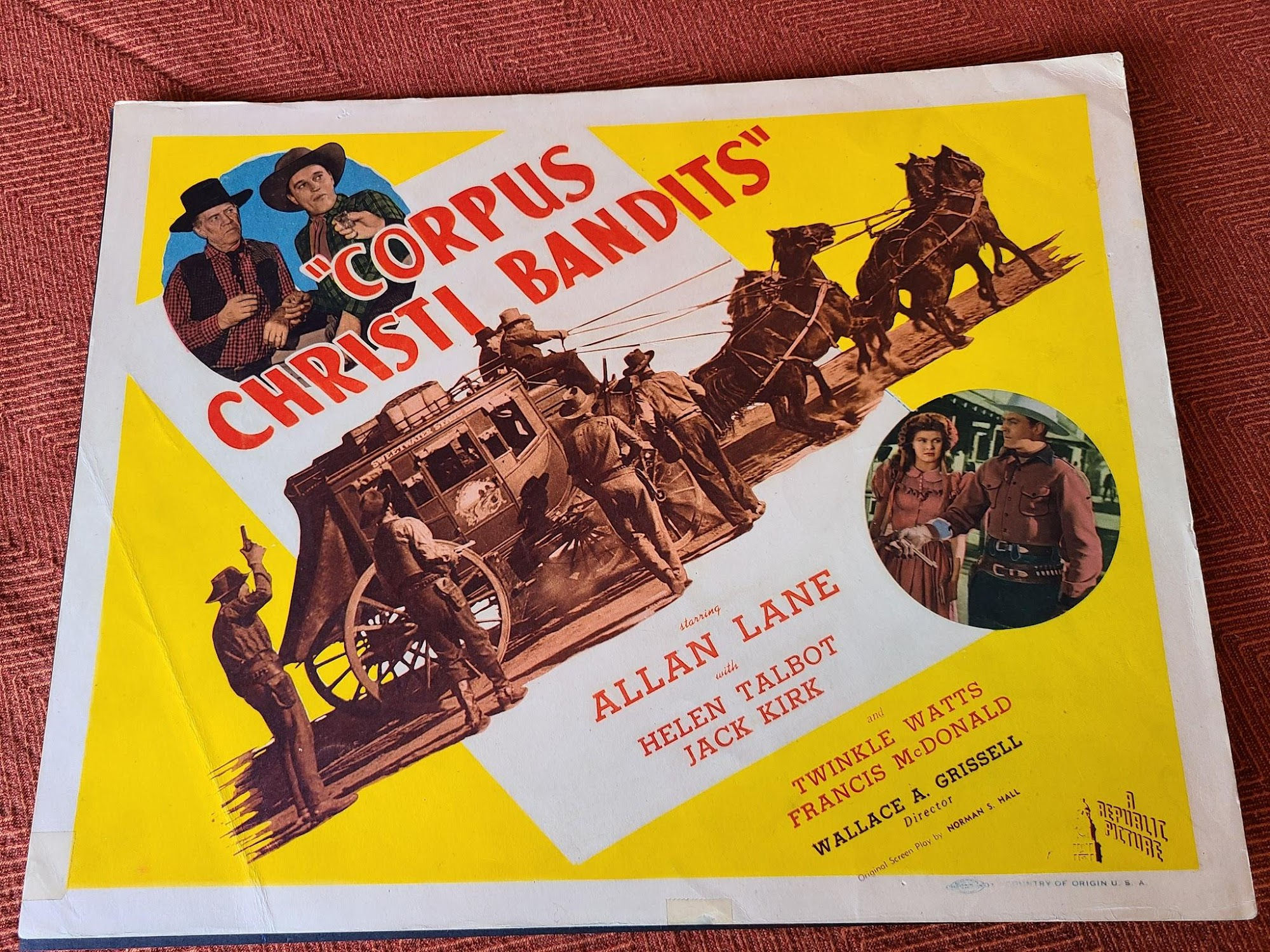Corpus Christi Bandits 1945 Western Lobby Cards