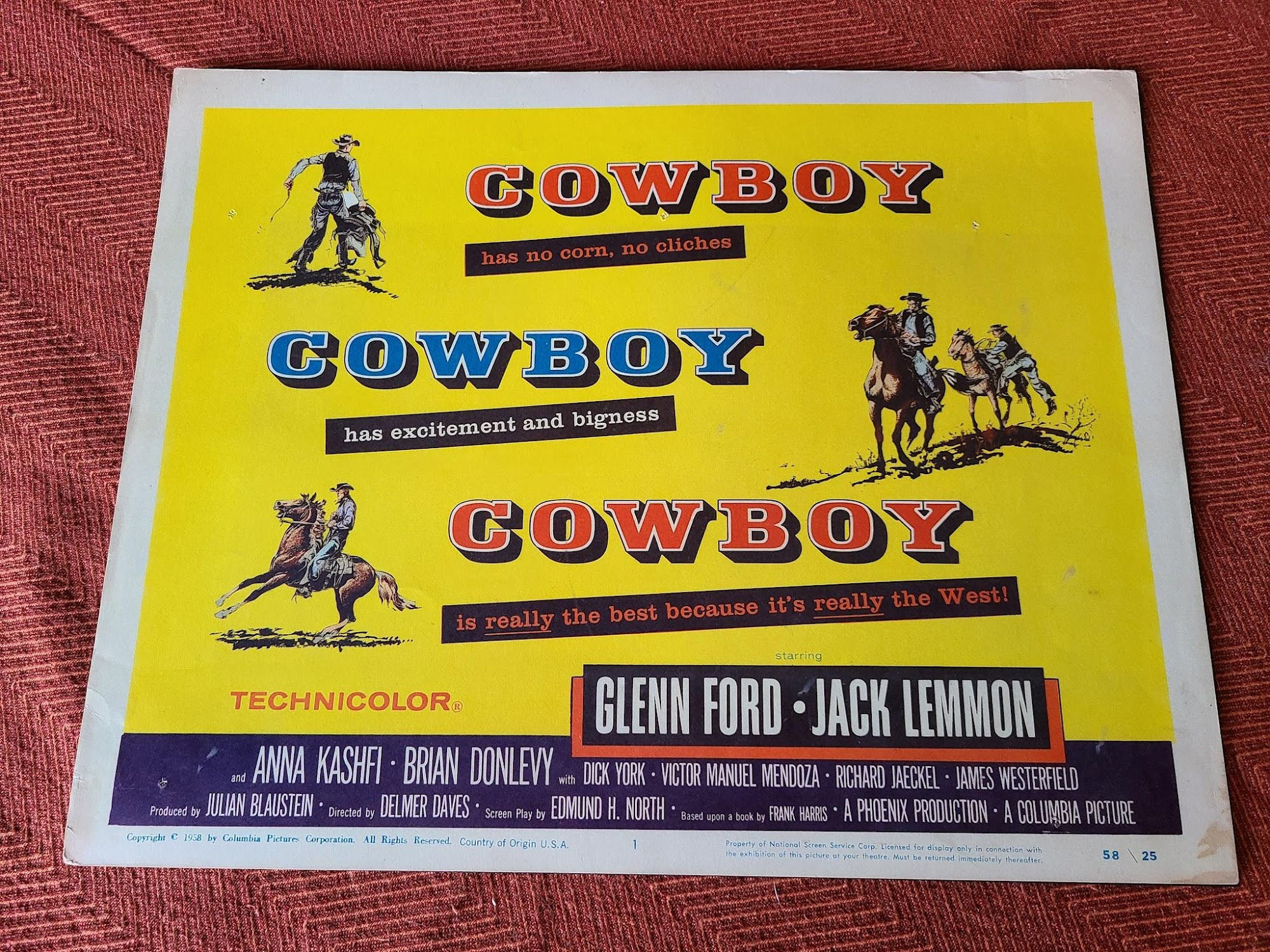 Cowboy 1958 Western Lobby Cards