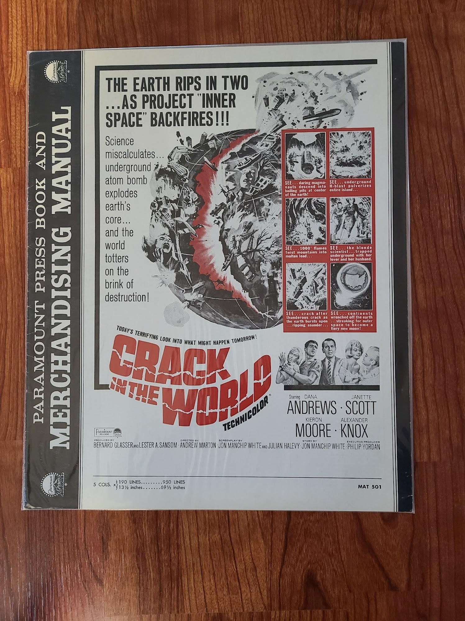 Crack In The World 1965 Press Books