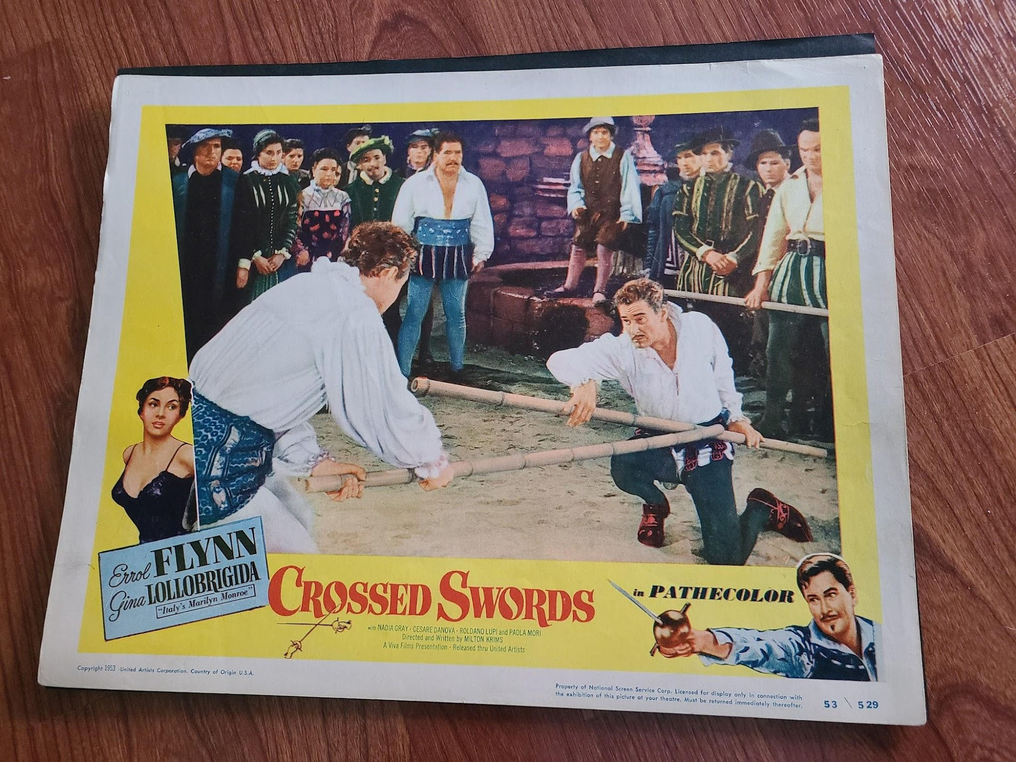Crossed Swords 1953 General Lobby Cards