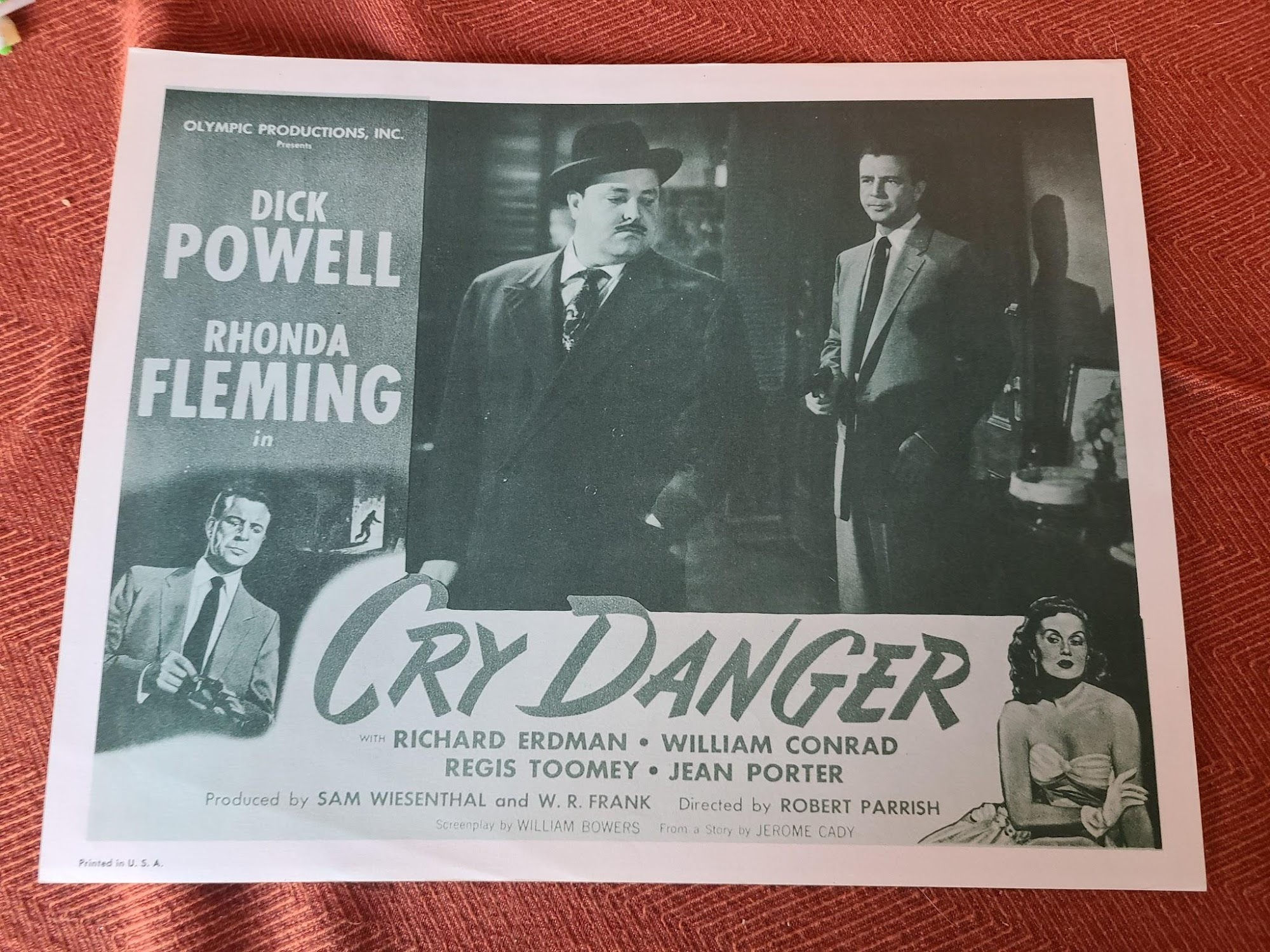 Cry Danger 1951 General Lobby Cards
