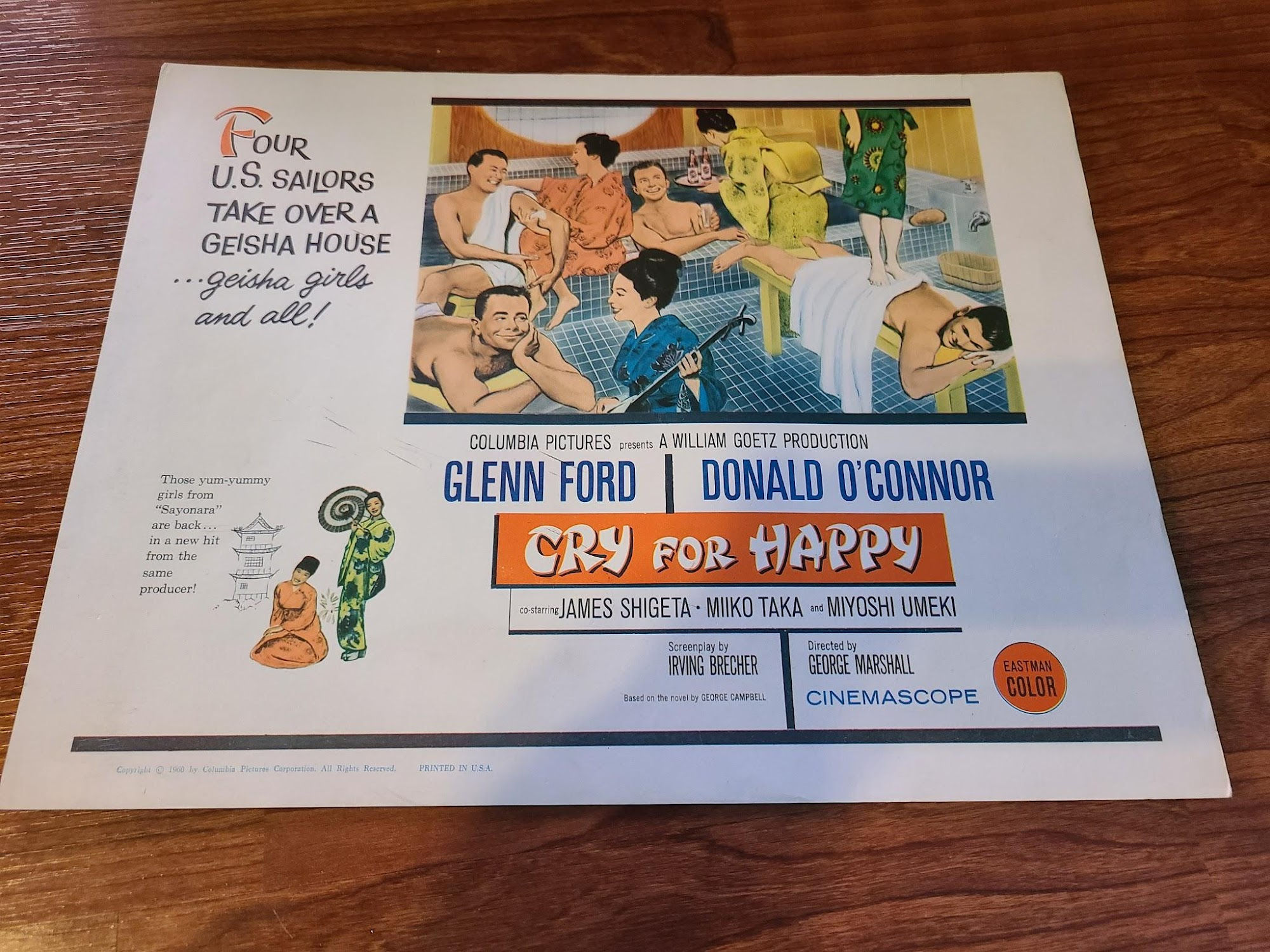 Cry For Happy 1961 Military/Aviation Lobby Cards