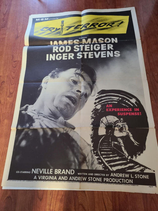 Cry Terror 1958 1 Sheets/US