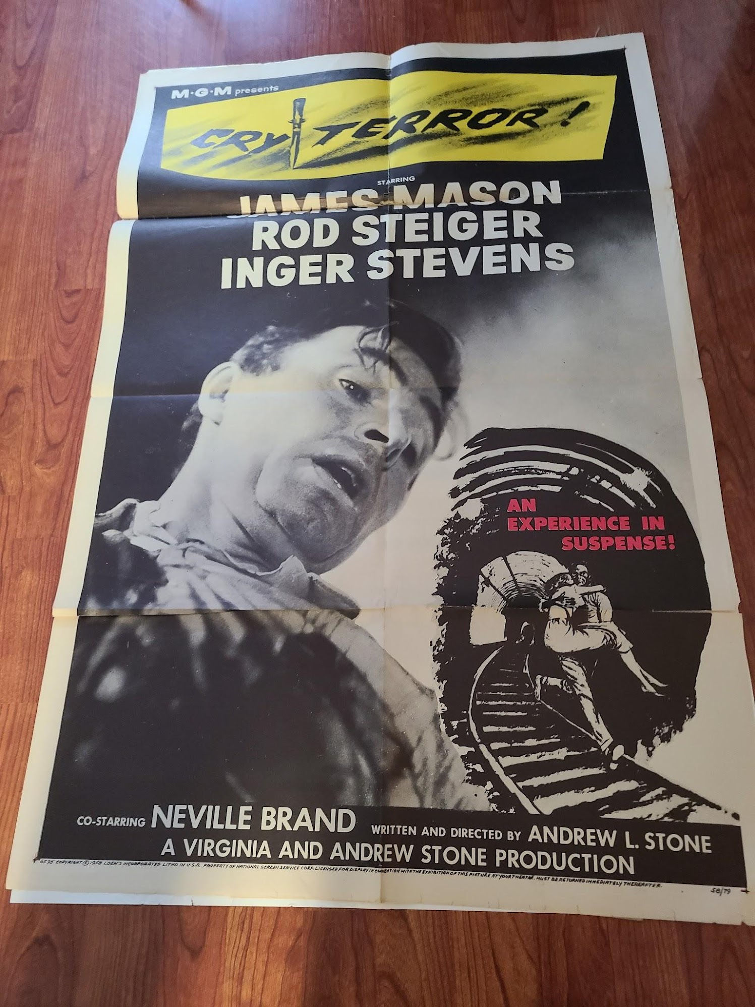 Cry Terror 1958 1 Sheets/US
