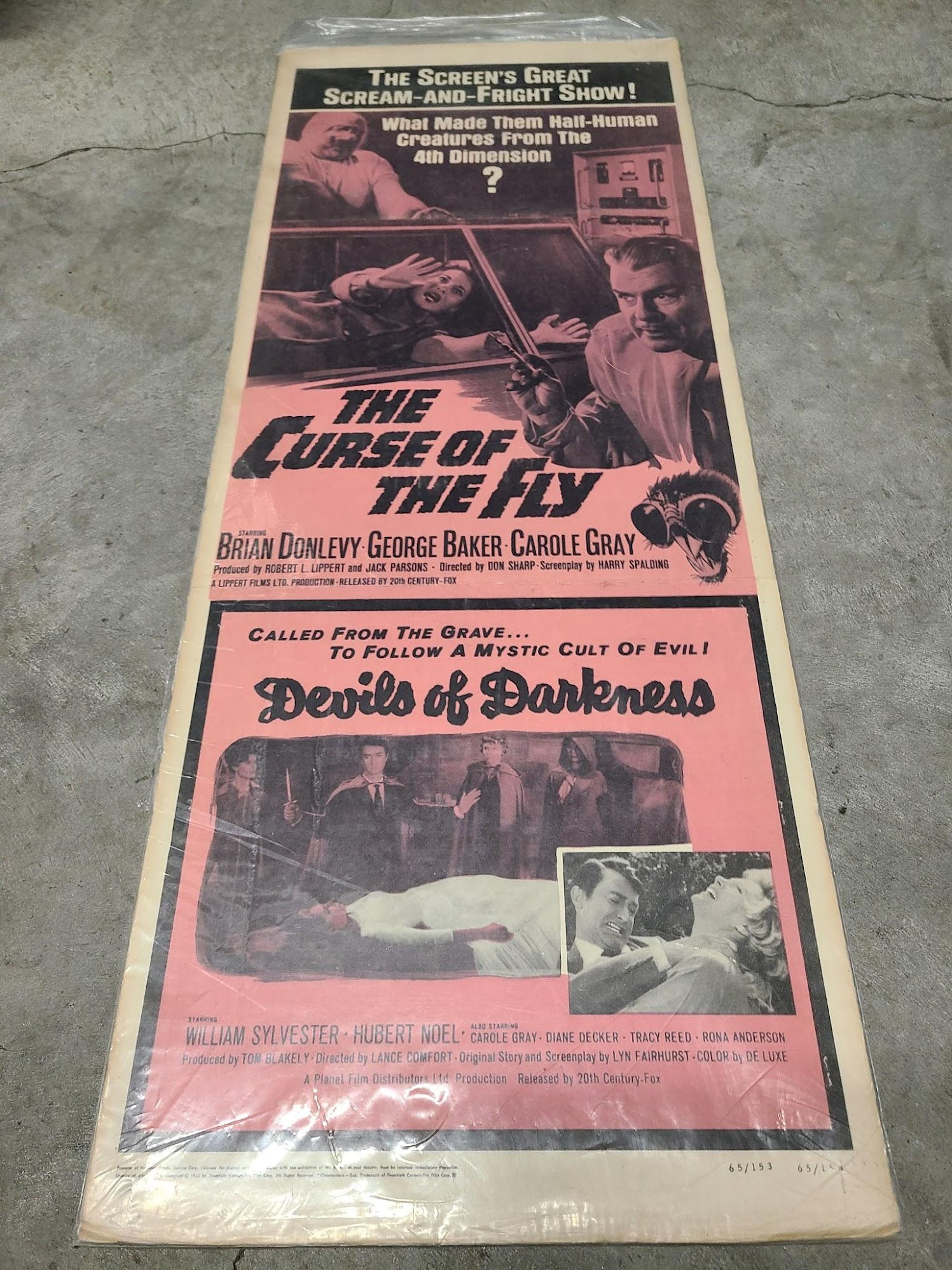 Curse of the Fly/Devils Of Darkness 1965 Inserts