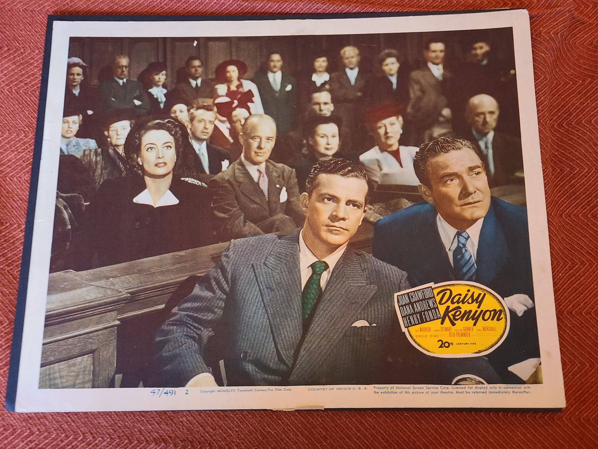 Daisy Kenyon 1947 General Lobby Cards