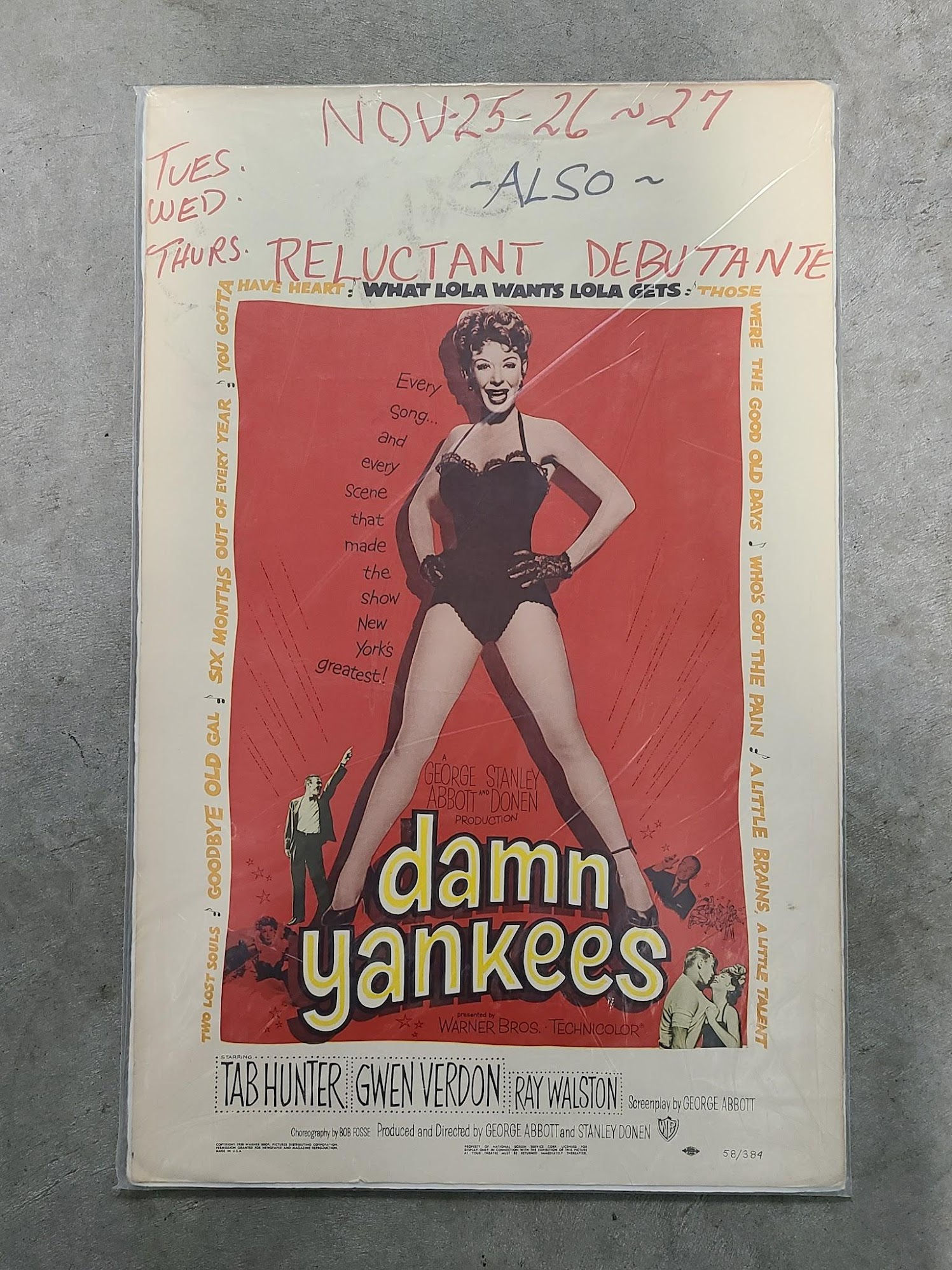 Damn Yankees 1958 Window Cards