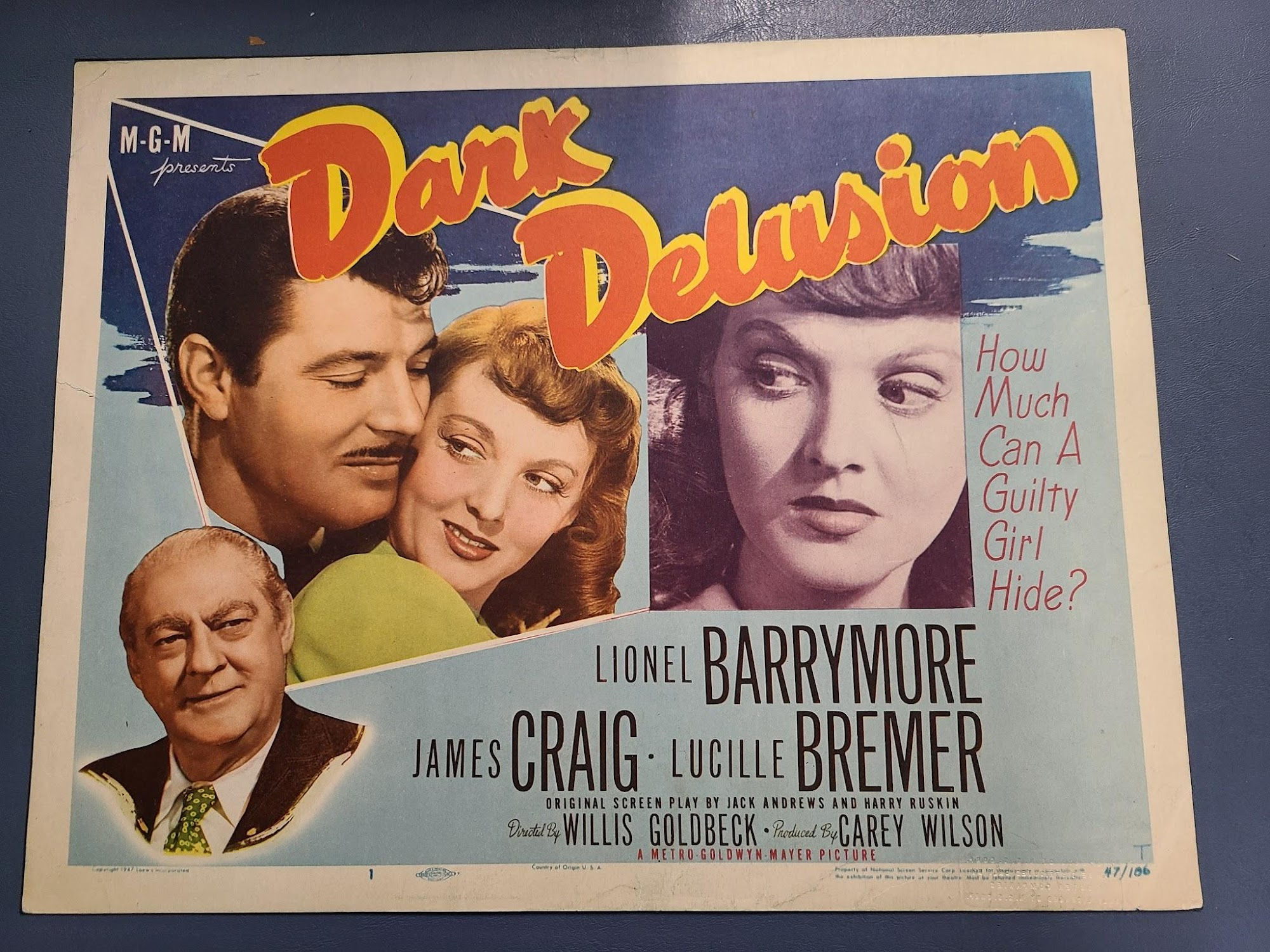 Dark Delusion 1947 Title Cards