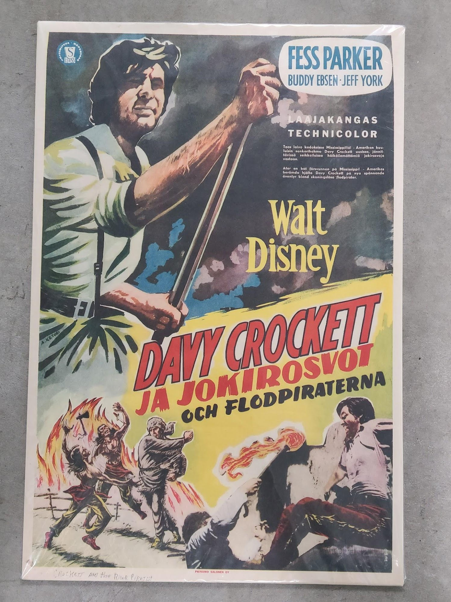 Davy Crockett & The River Pirates 1956 Swedish Slope