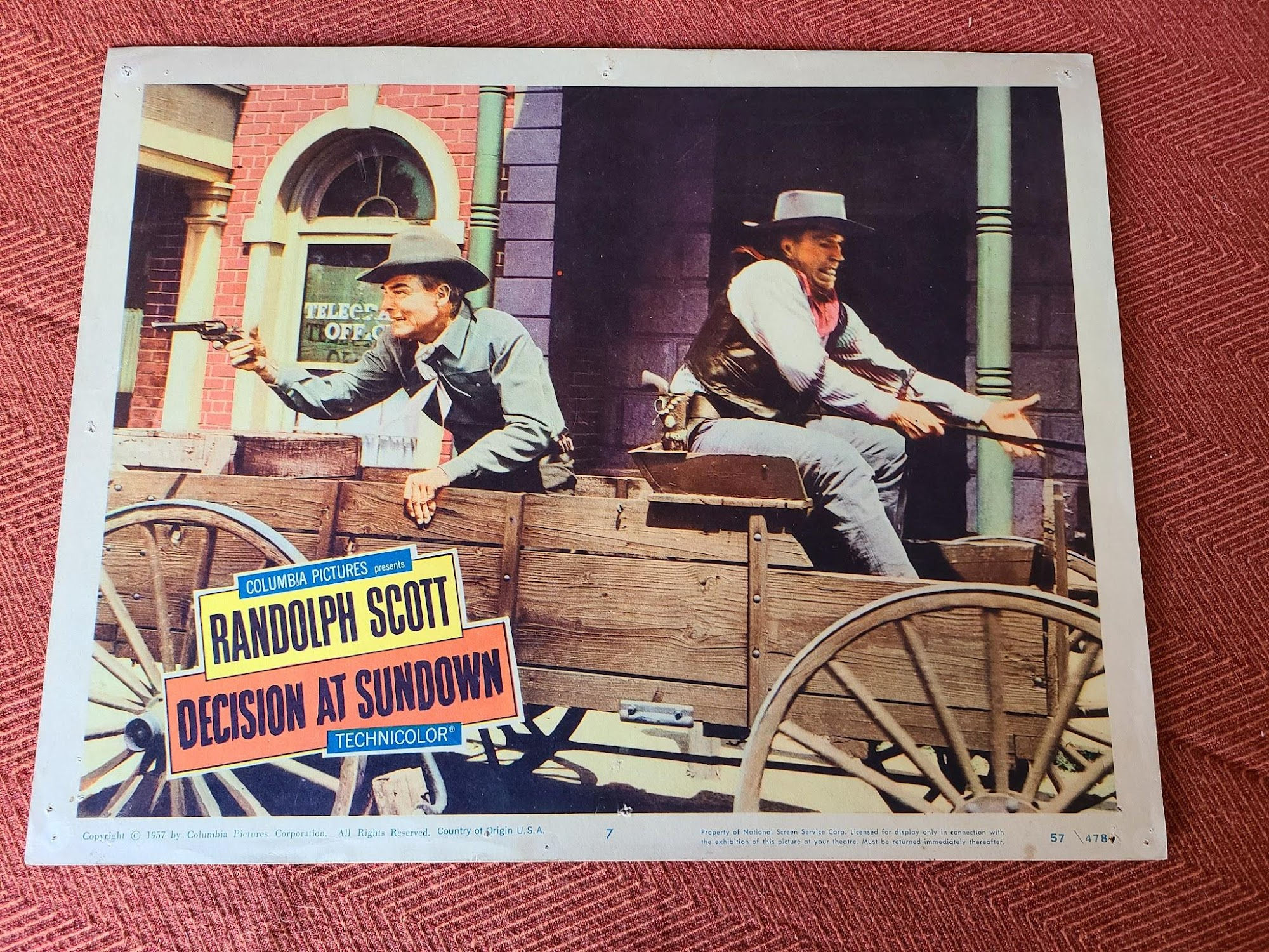 Decison At Sundown 1957 Western Lobby Cards