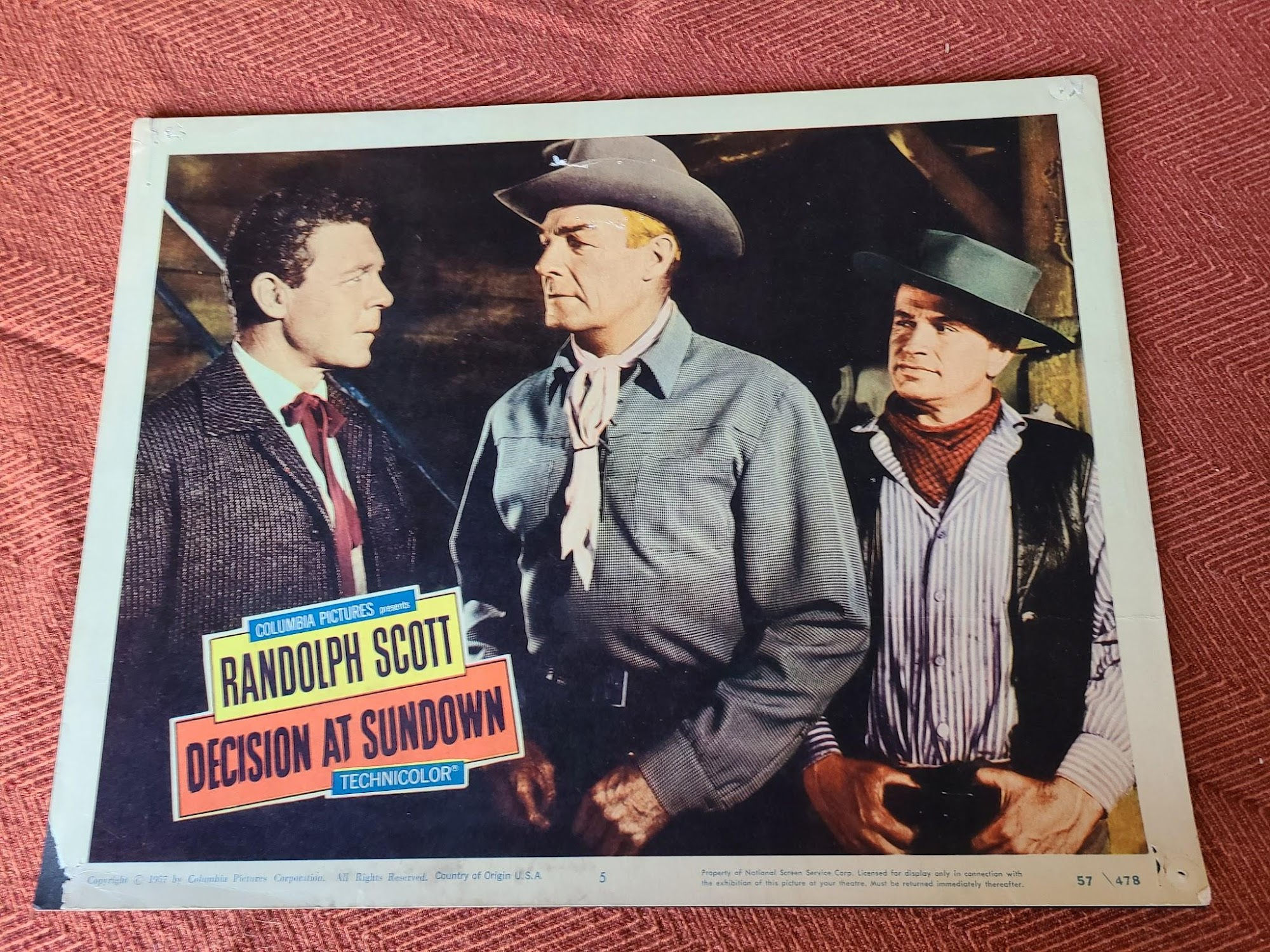 Decison At Sundown 1957 Western Lobby Cards