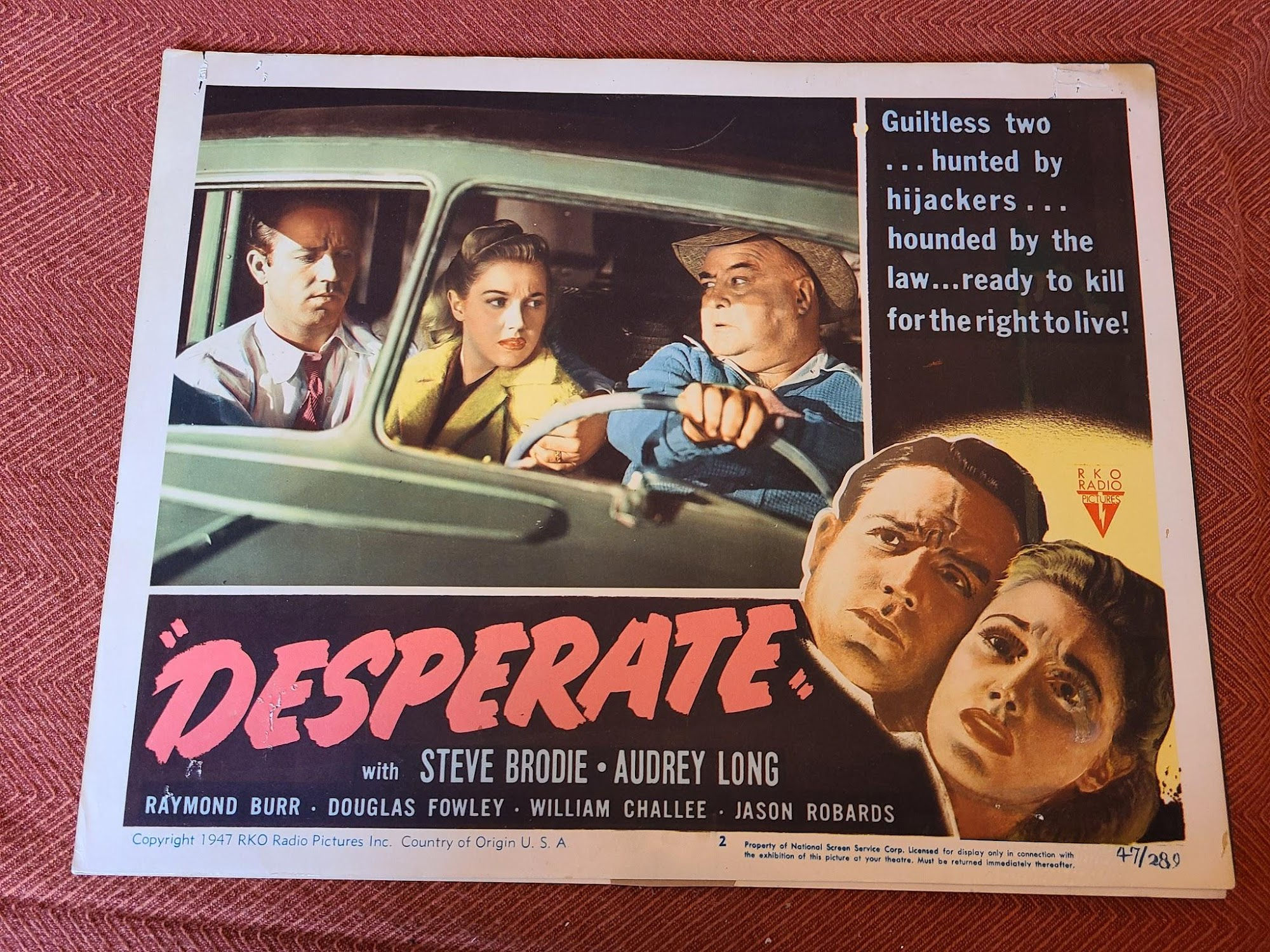 Desperate 1947 General Lobby Cards