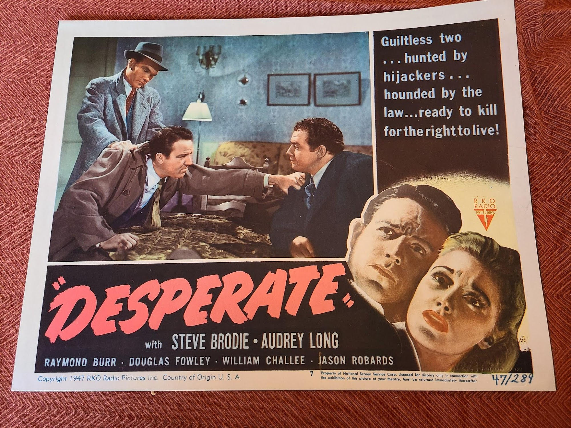 Desperate 1947 General Lobby Cards