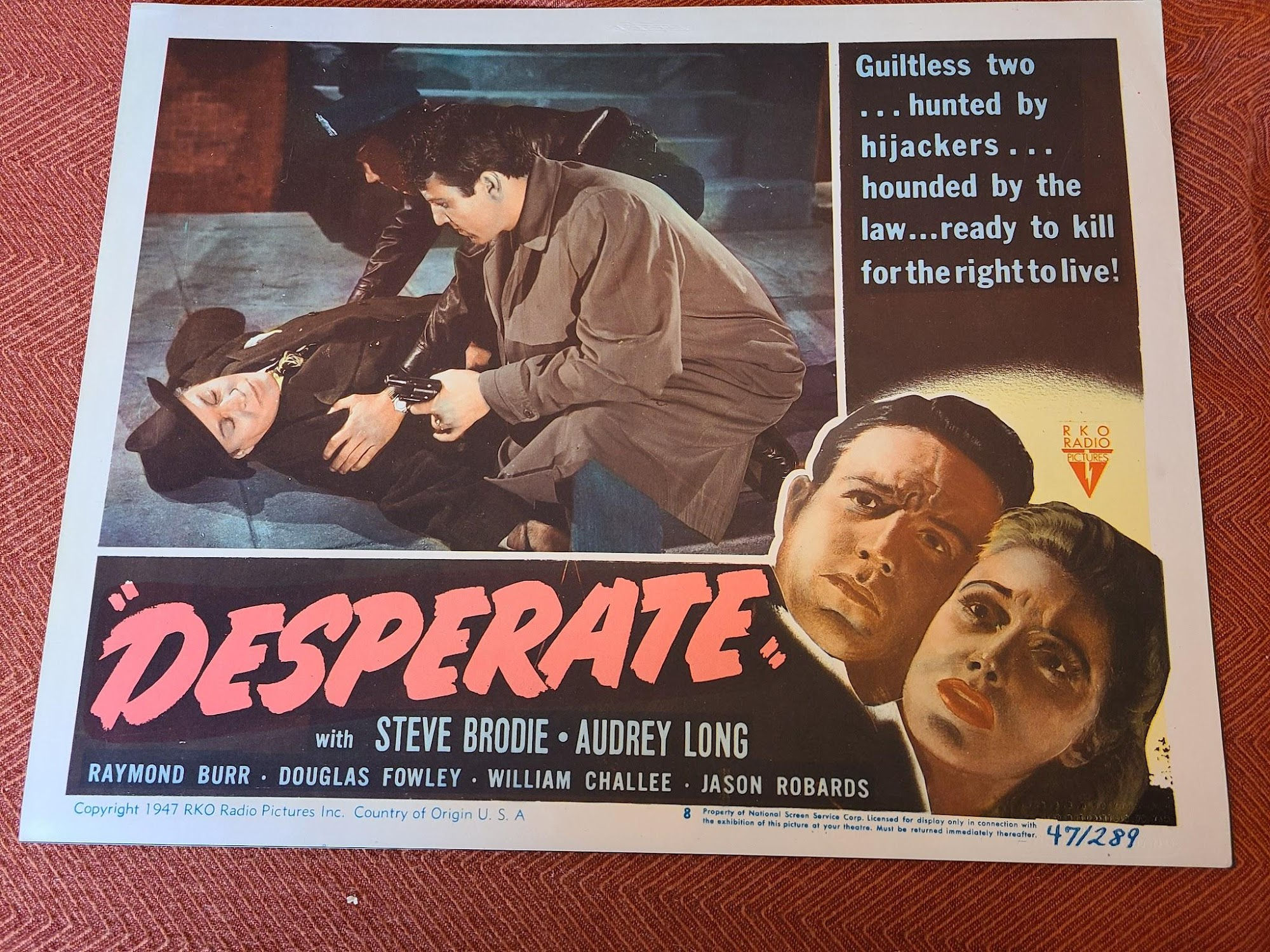 Desperate 1947 General Lobby Cards