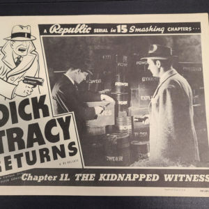 Dick Tracy Returns 1938 Serial Lobby Cards