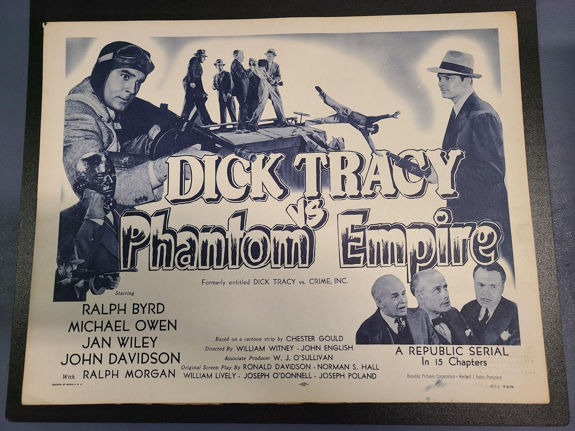 Dick Tracy Vs. Phantom Empire 1941 Serial Lobby Cards
