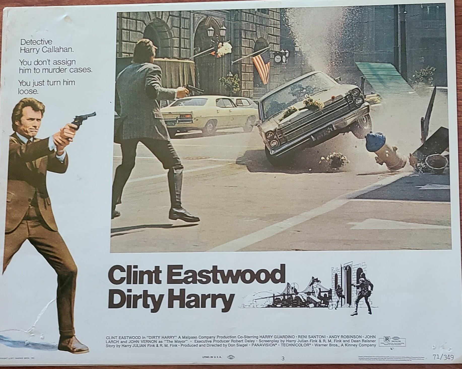 Dirty Harry 1971 General Lobby Cards
