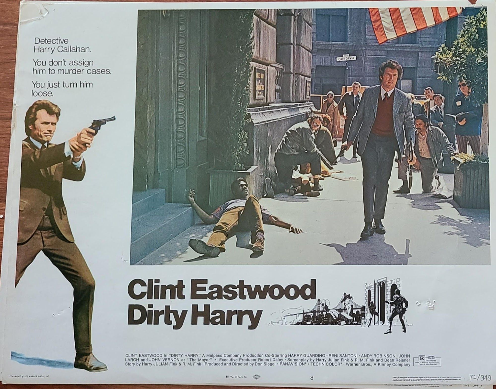 Dirty Harry 1971 General Lobby Cards