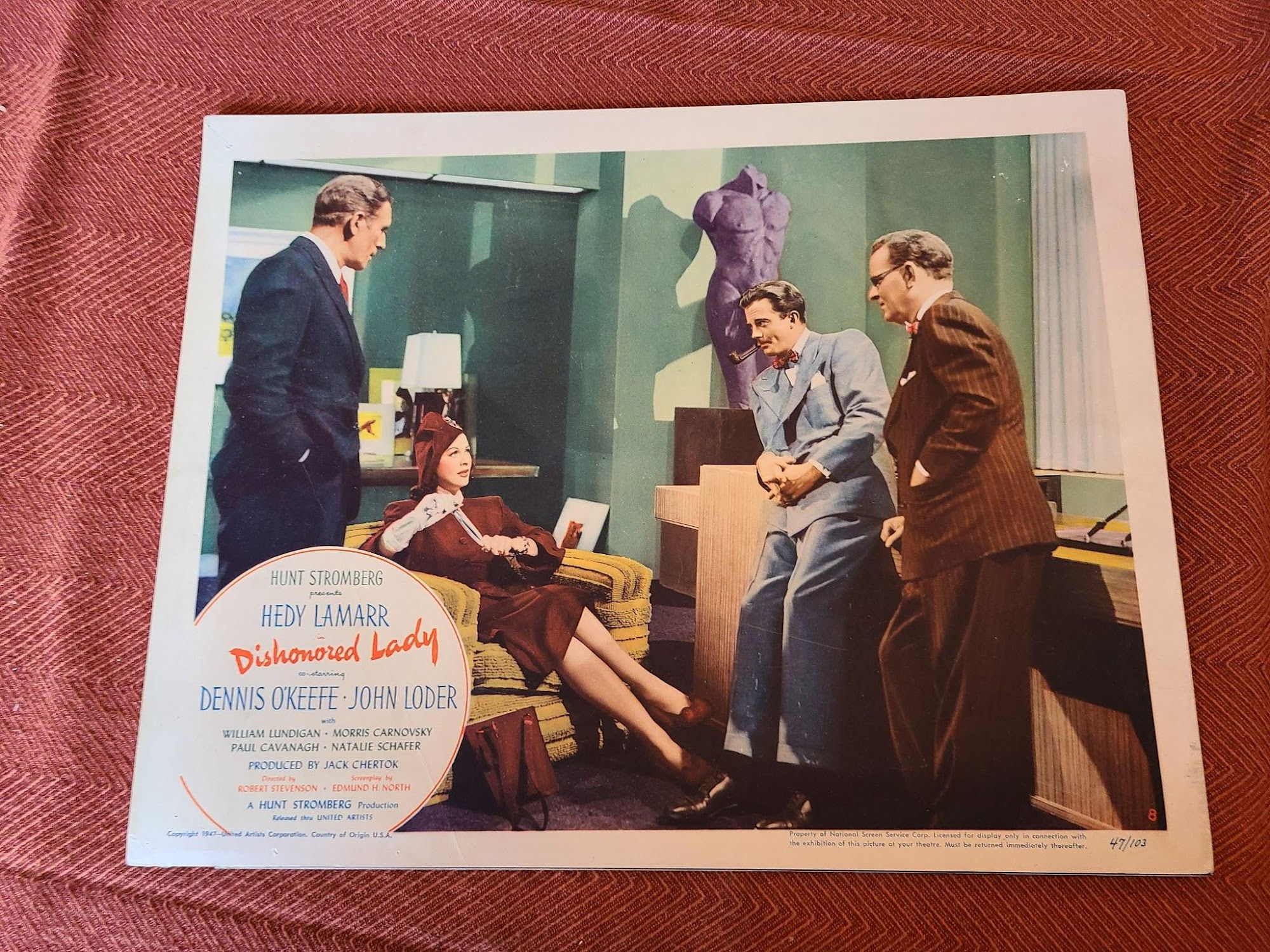 Dishonored Lady 1947 General Lobby Cards