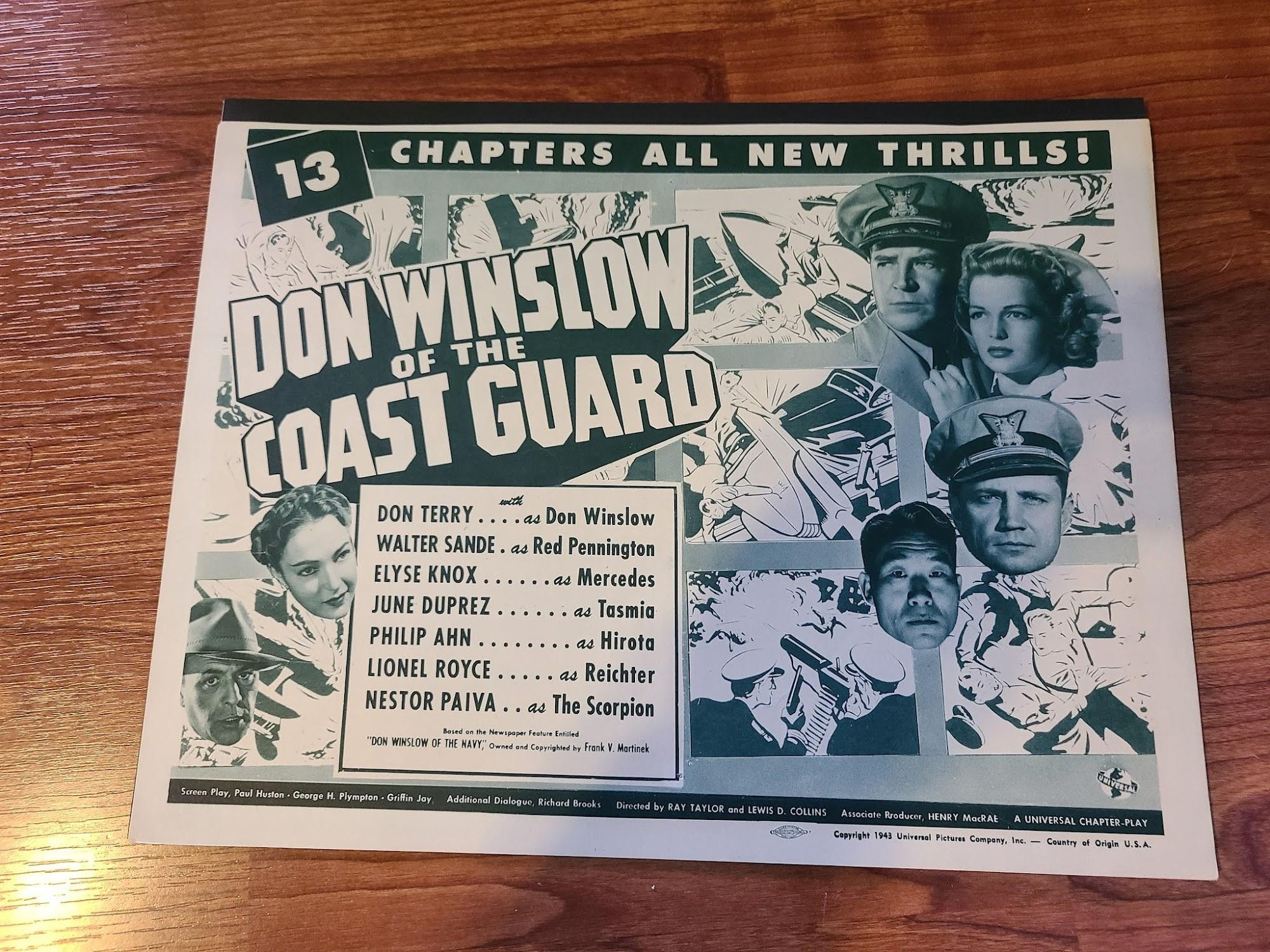 Don Winslow of The Coast Guard 1943 Serial Lobby Cards