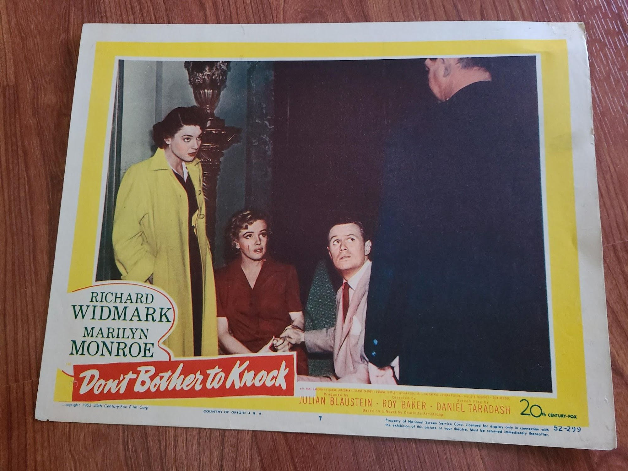 Don't Bother To Knock 1952 General Lobby Cards