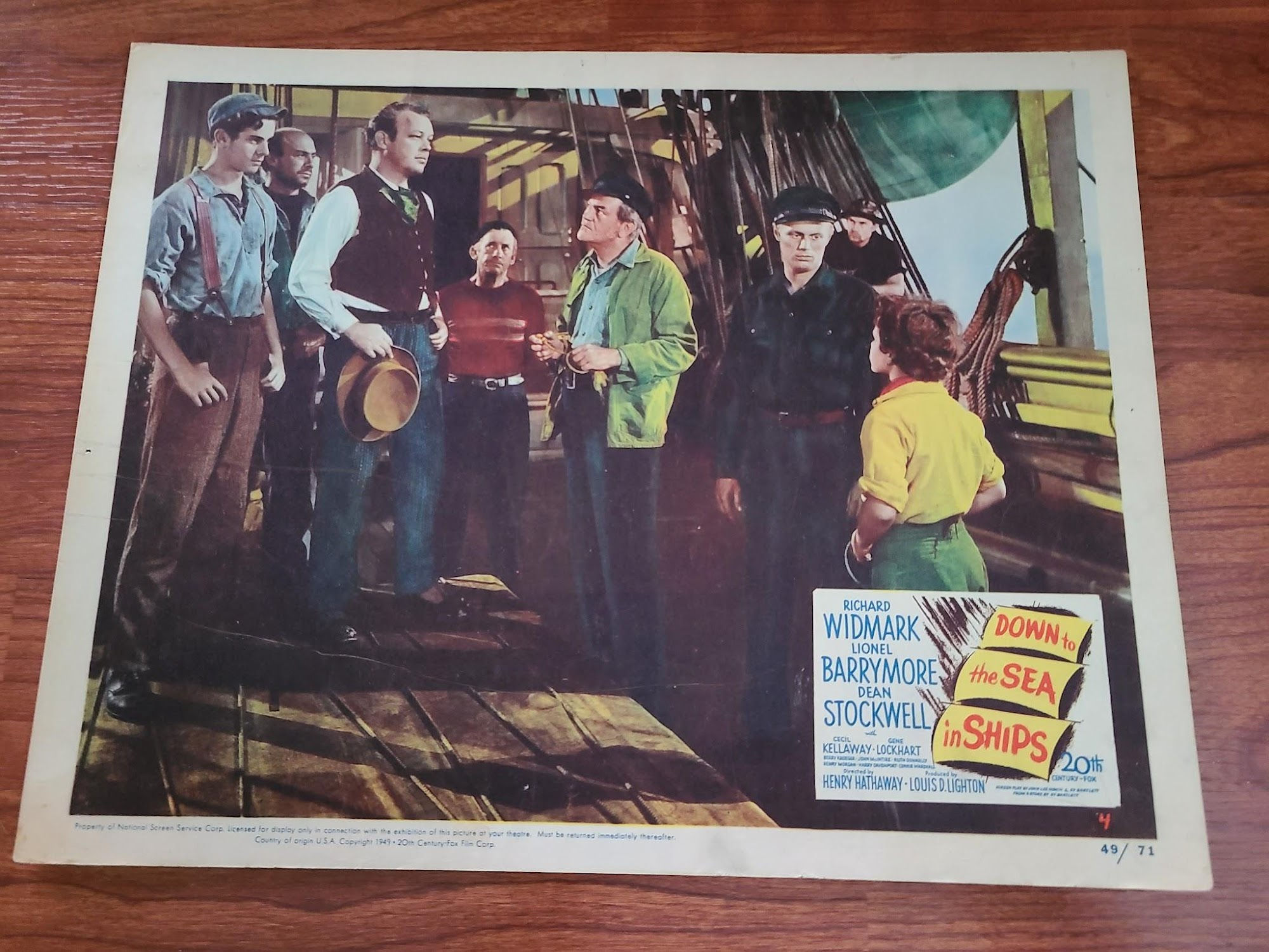 Down To The Sea In The Ship 1949 General Lobby Cards