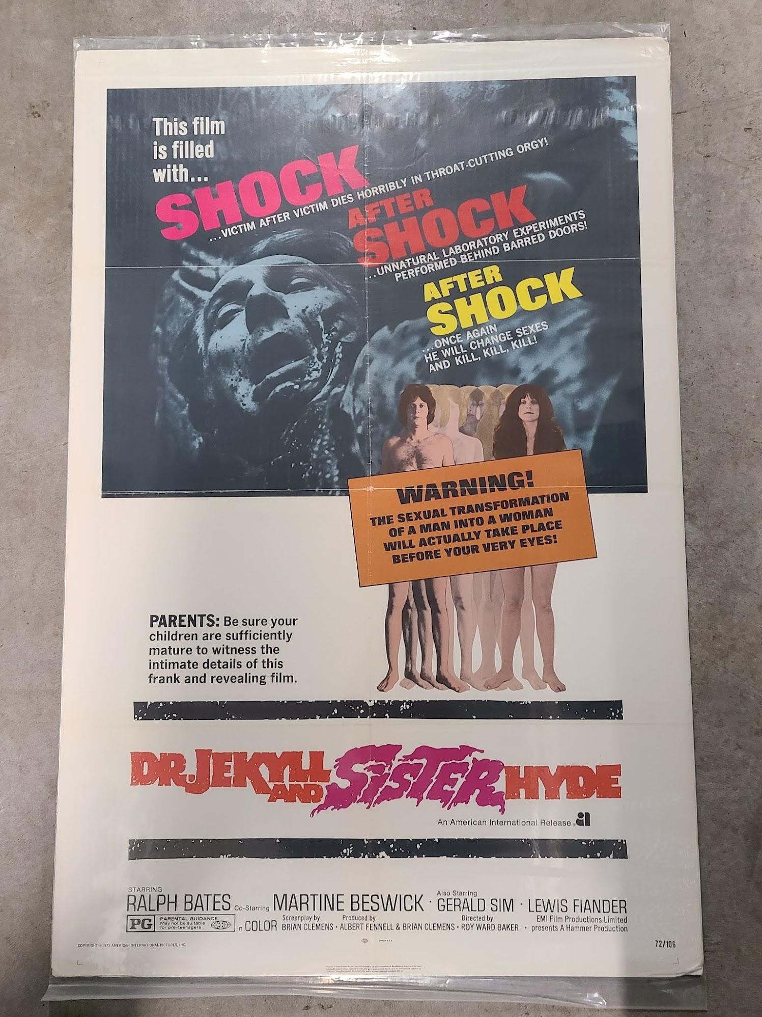 Dr. Jekyll And Sister Hyde 1972 1 Sheets/US