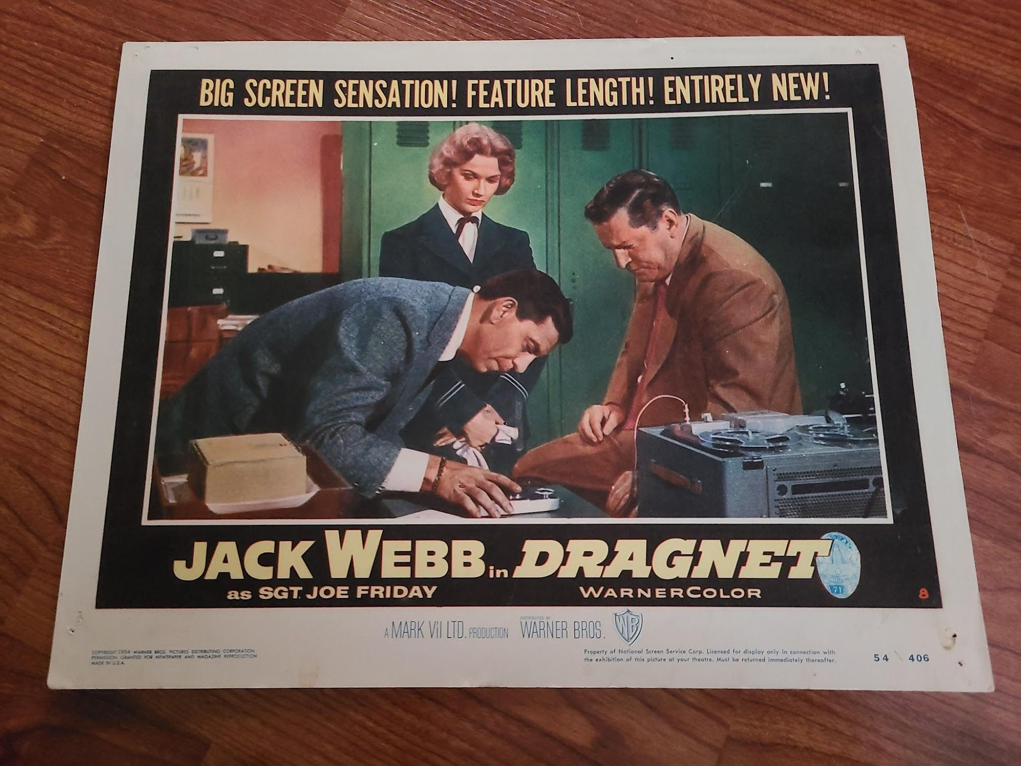 Dragnet 1954 General Lobby Cards