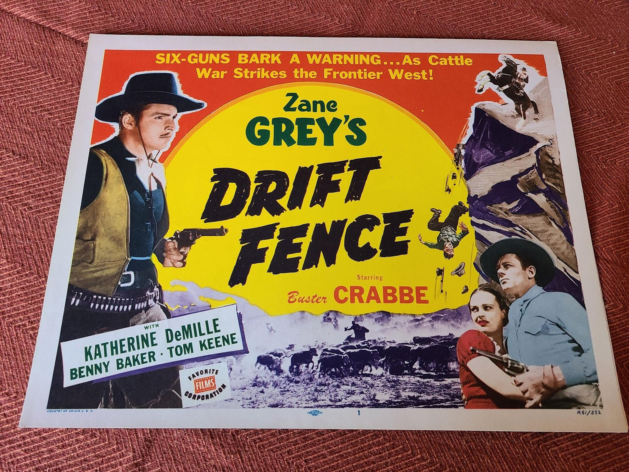 Drift Fence 1936 Western Lobby Cards